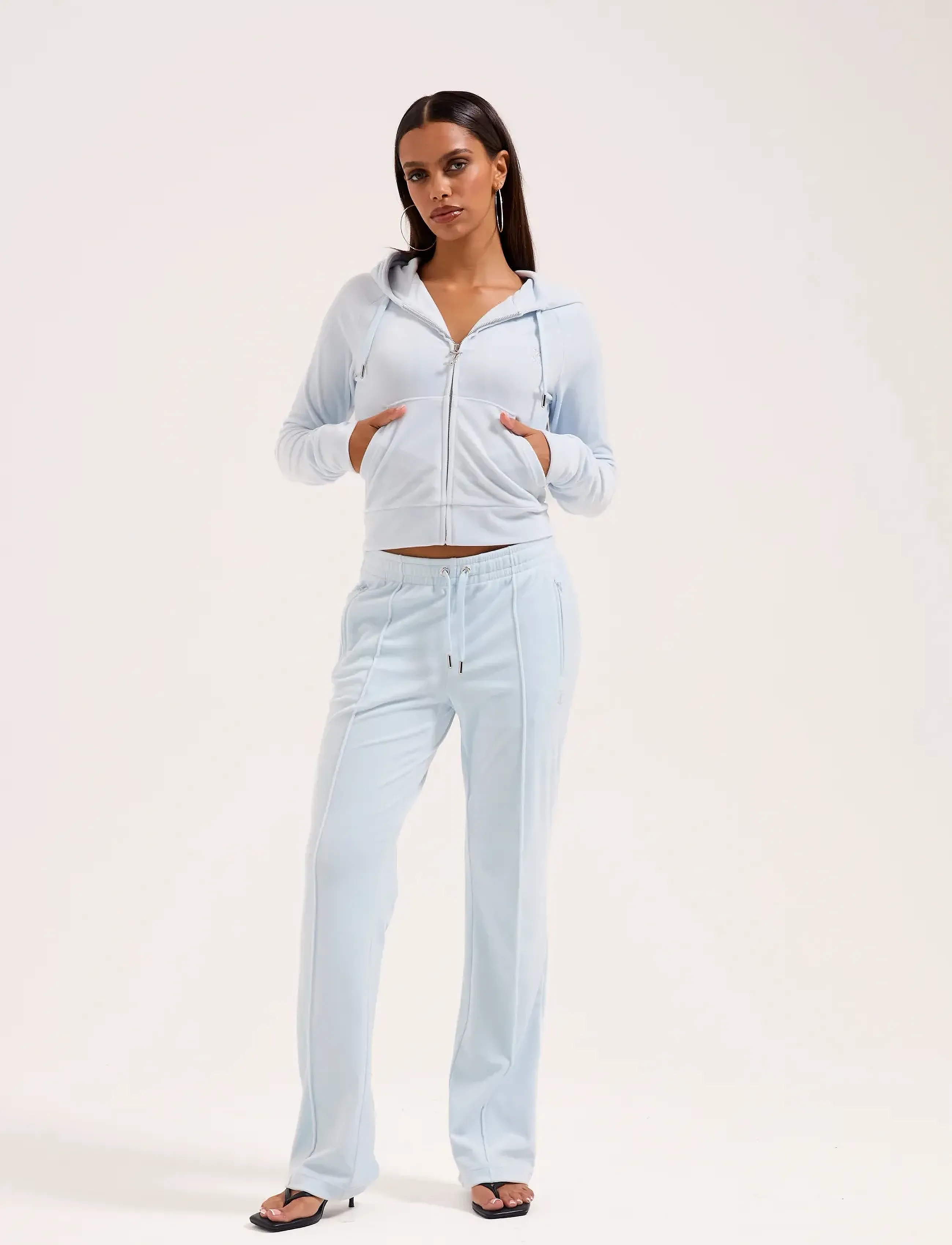Juicy Couture Tina Outline Trackpant, M, Blue, Underdele > Joggingbukser, Dame