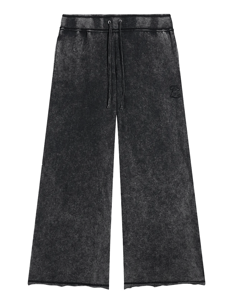Juicy Couture - ANNEN APPLIQUE WIDE LEG TRACKPANT - alltags-style - black - 1