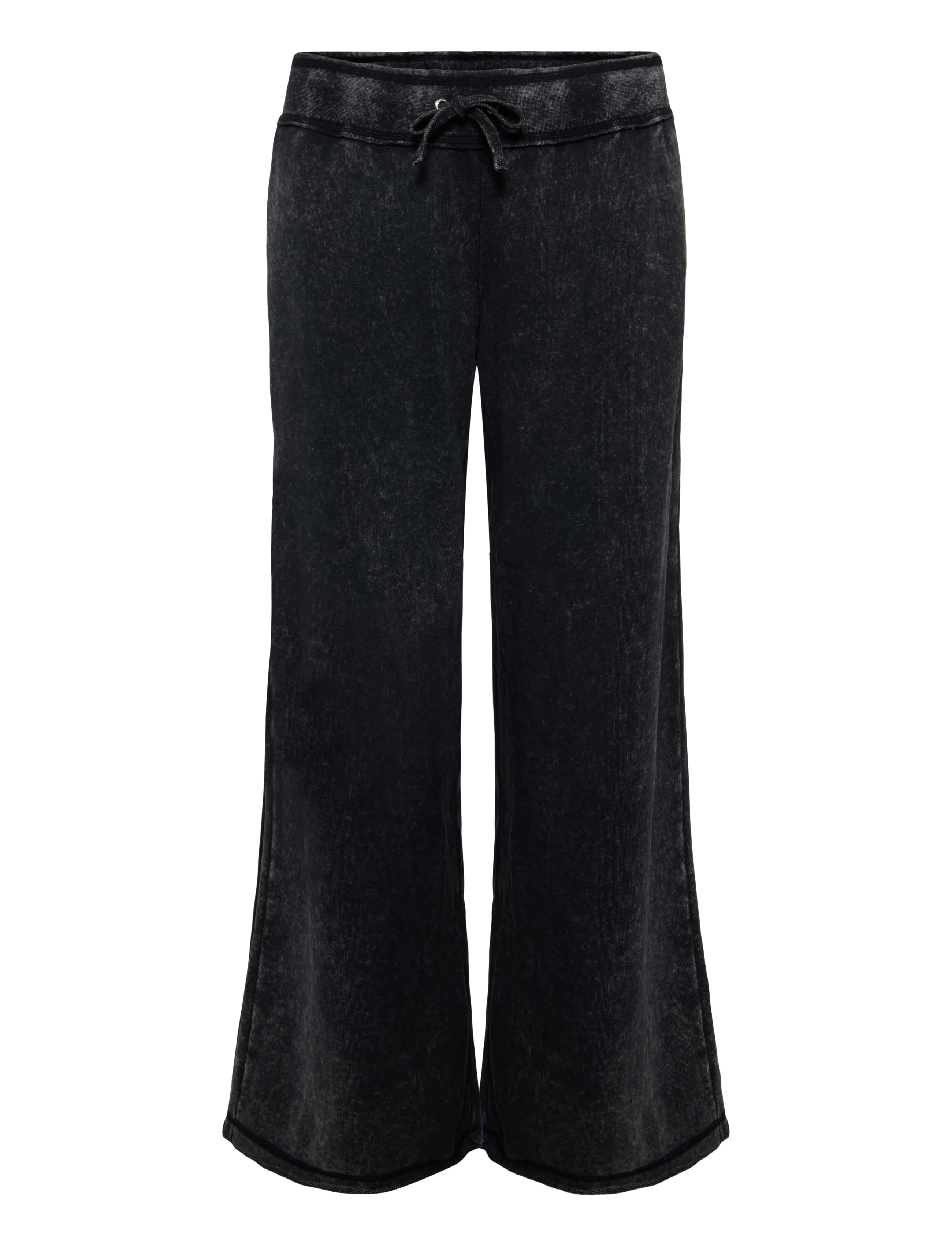 Juicy Couture ANNEN APPLIQUE WIDE LEG TRACKPANT - Sportinės kelnės - BLACK / black