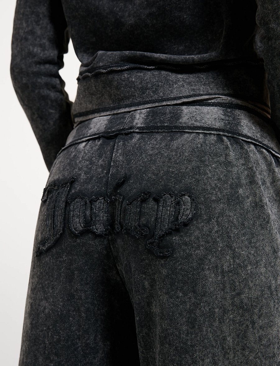 Juicy Couture - ANNEN APPLIQUE WIDE LEG TRACKPANT - hverdags stil - black - 4