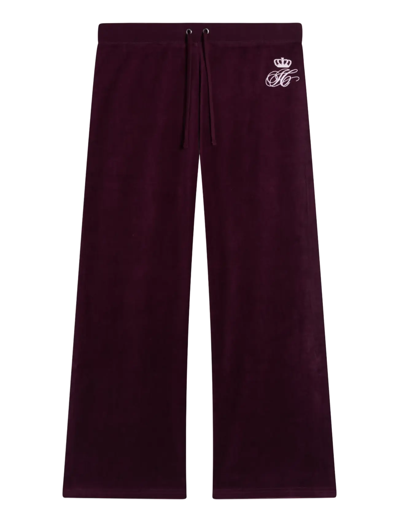 Juicy Couture SCRIPT REBELLE OG STRAIGHT PANT - Sweatpants - WINETASTING / burgundy