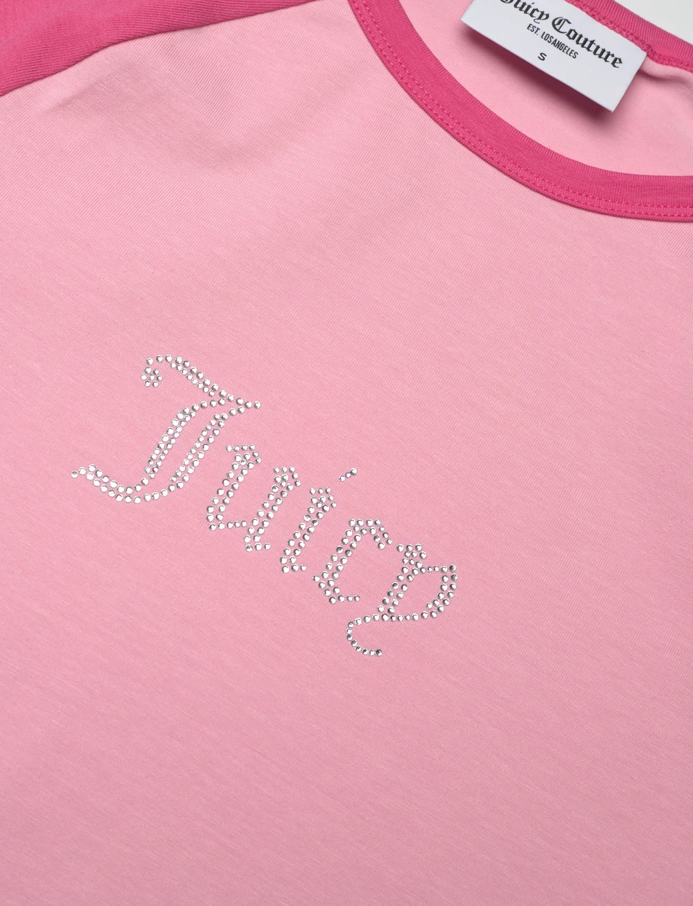 Juicy Couture - CONTRAST RAGLAN BABY TEE - t-shirts - juicy pink - 5