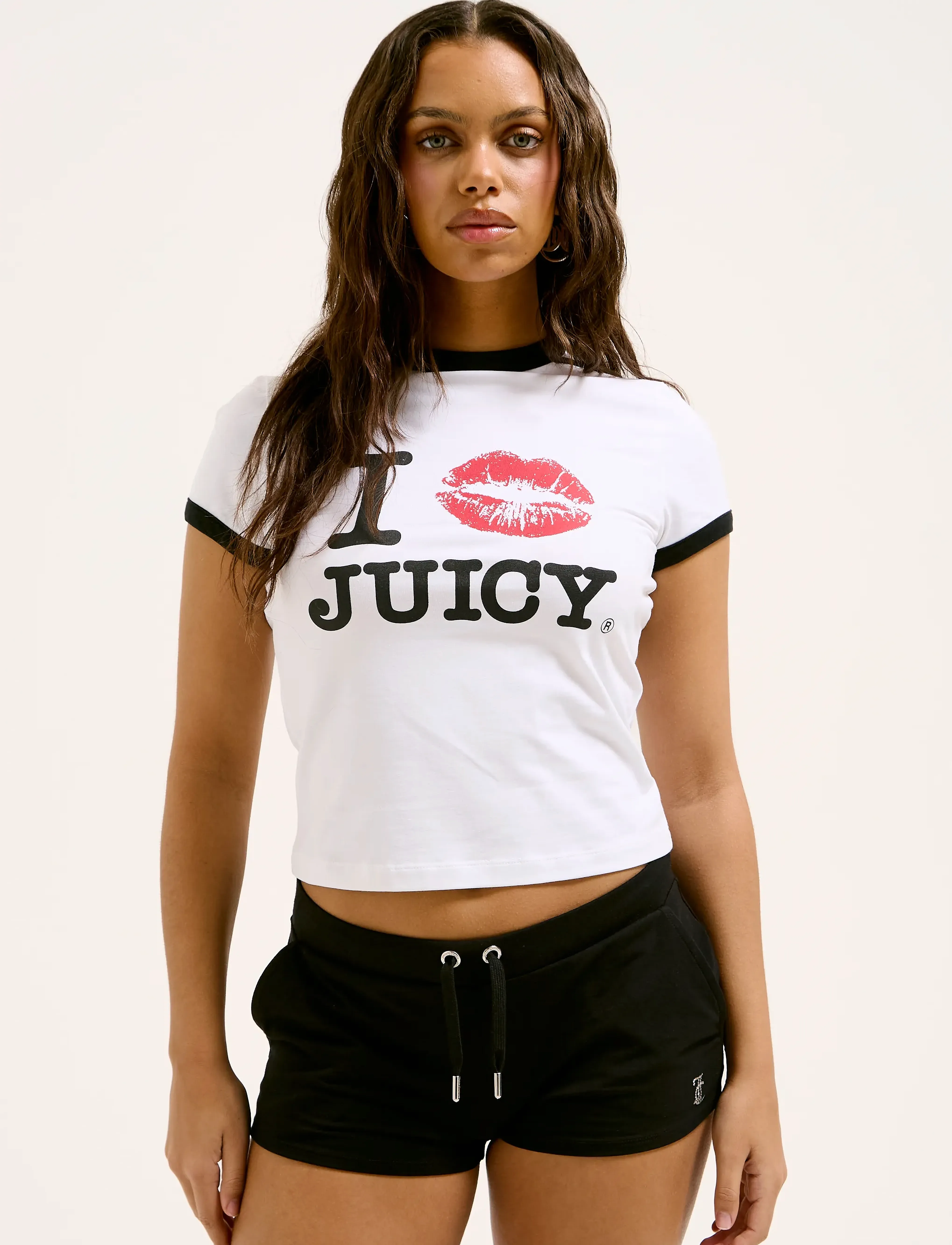Juicy Couture - I ‘KISS’ JC FITTED RINGER TEE - t-krekli - white - 2