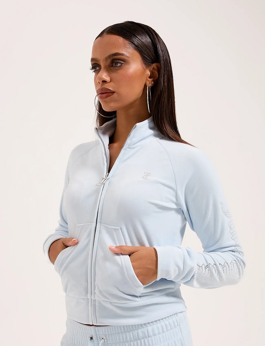 Juicy Couture - LEIU FUNNEL NECK TRACKTOP - sweatshirts - nantucket breeze - 5
