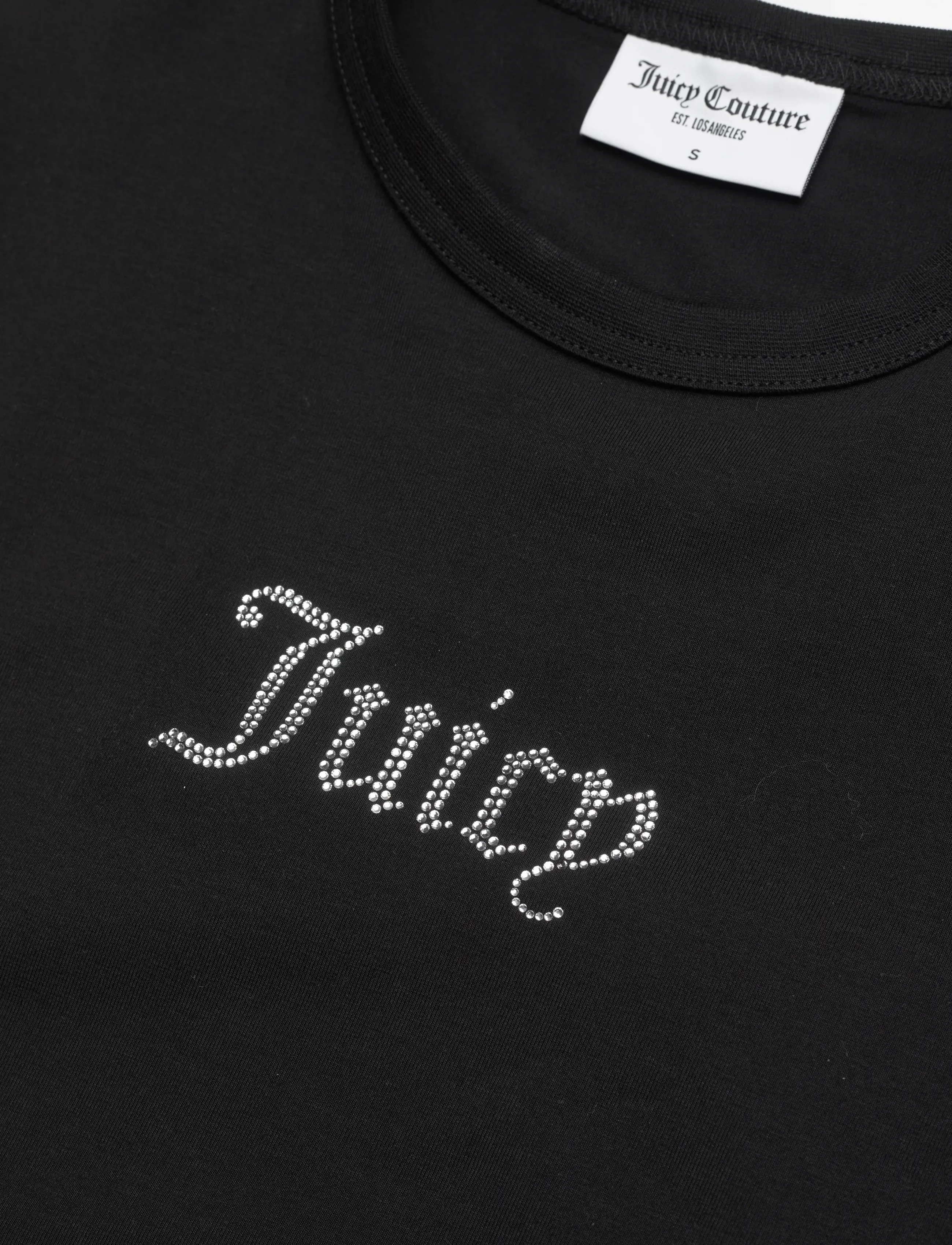 Juicy Couture - JUICY DIAMANTE FITTED T-SHIRT - marškinėliai - black - 5