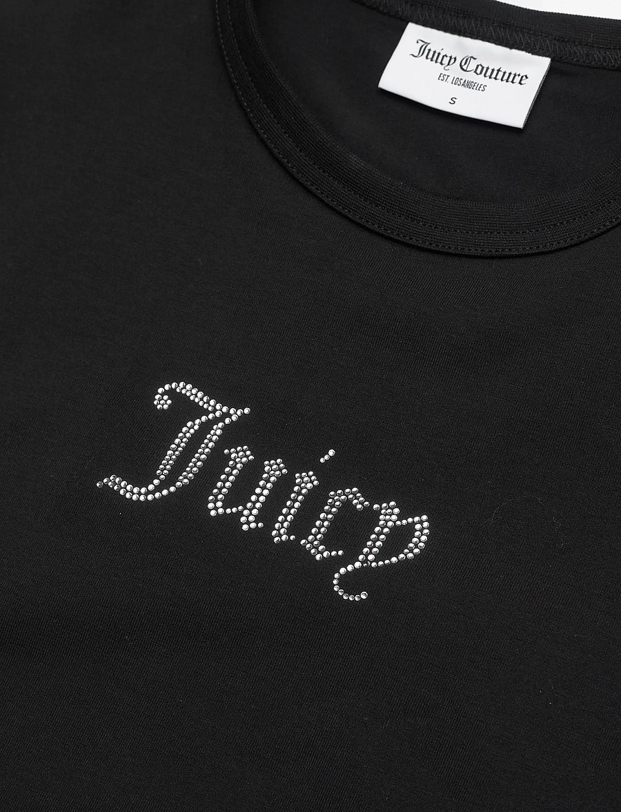 Juicy Couture - JUICY DIAMANTE FITTED T-SHIRT - t-shirts - black - 5