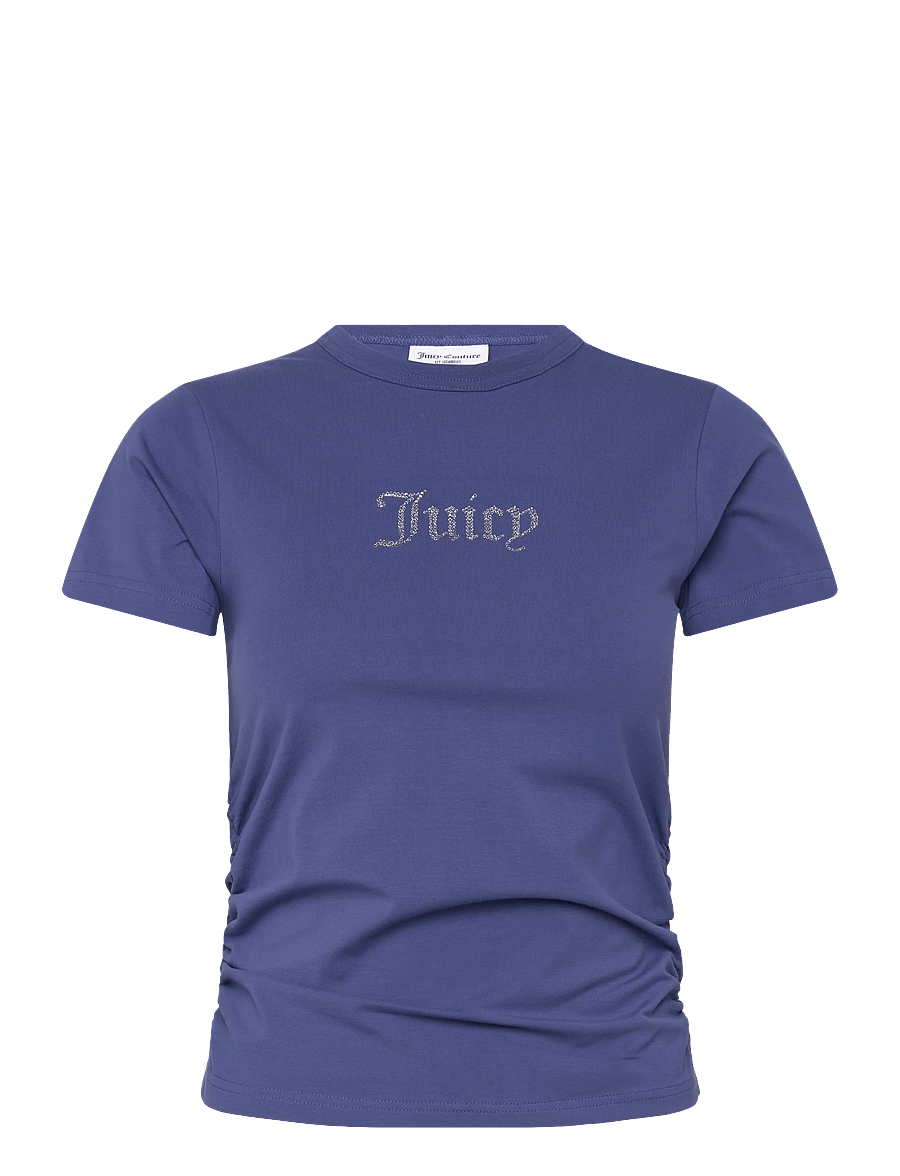 Juicy Couture - JUICY DIAMANTE FITTED T-SHIRT - t-shirts - greyblue - 1
