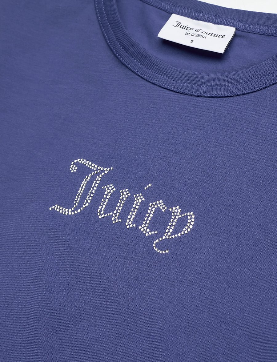 Juicy Couture - JUICY DIAMANTE FITTED T-SHIRT - t-shirts - greyblue - 5