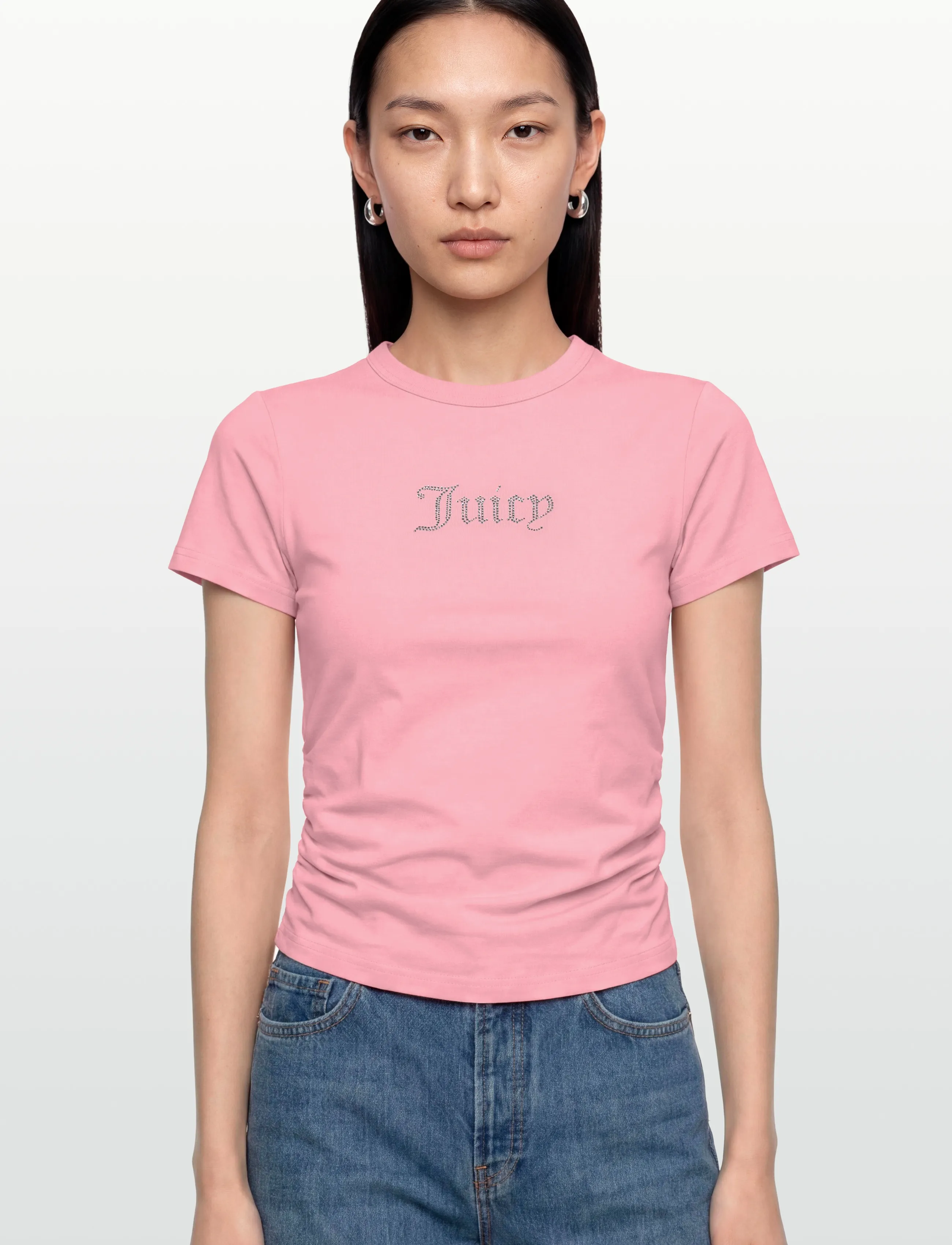 Juicy Couture - JUICY DIAMANTE FITTED T-SHIRT - t-shirts - juicy pink - 3