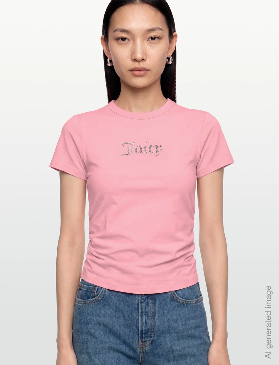 Juicy Couture - JUICY DIAMANTE FITTED T-SHIRT - t-särgid - juicy pink - 3