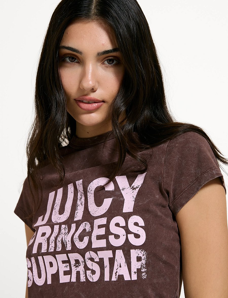 Juicy Couture - JUICY PRINCESS HILTON T-SHIRT - t-särgid - java - 3