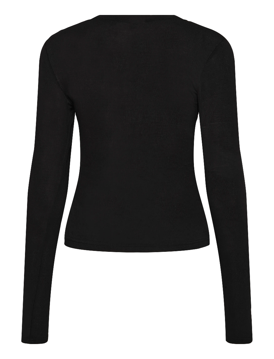 Juicy Couture - DIAMANTE DOG CREST LONG SLEEVE T-SHIRT - langärmlige tops - black - 2