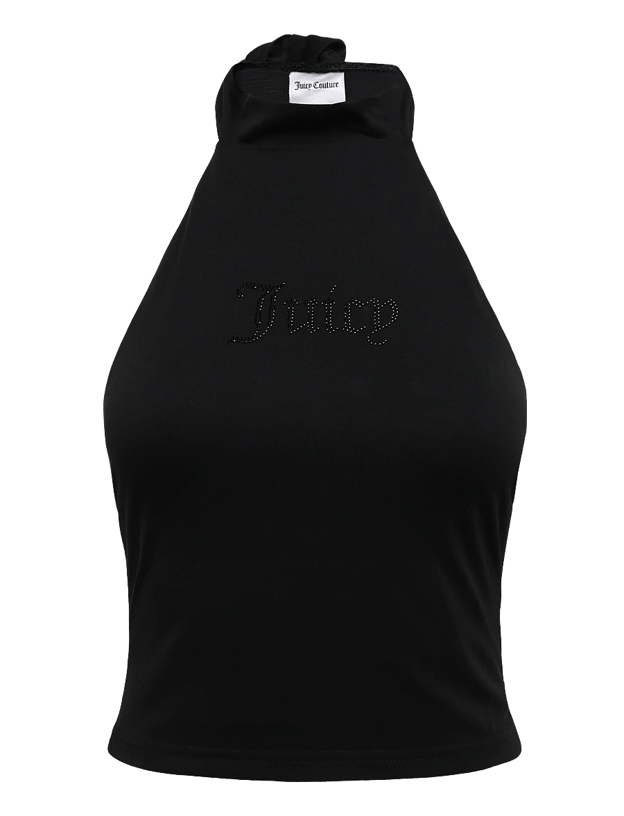 Juicy Couture - WESLEY TIE BACK TOP - crop tops - black - 1