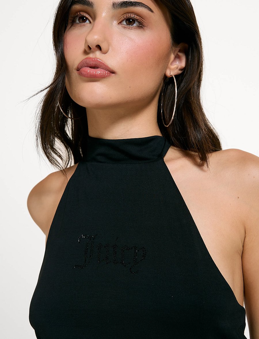 Juicy Couture - WESLEY TIE BACK TOP - crop tops - black - 3