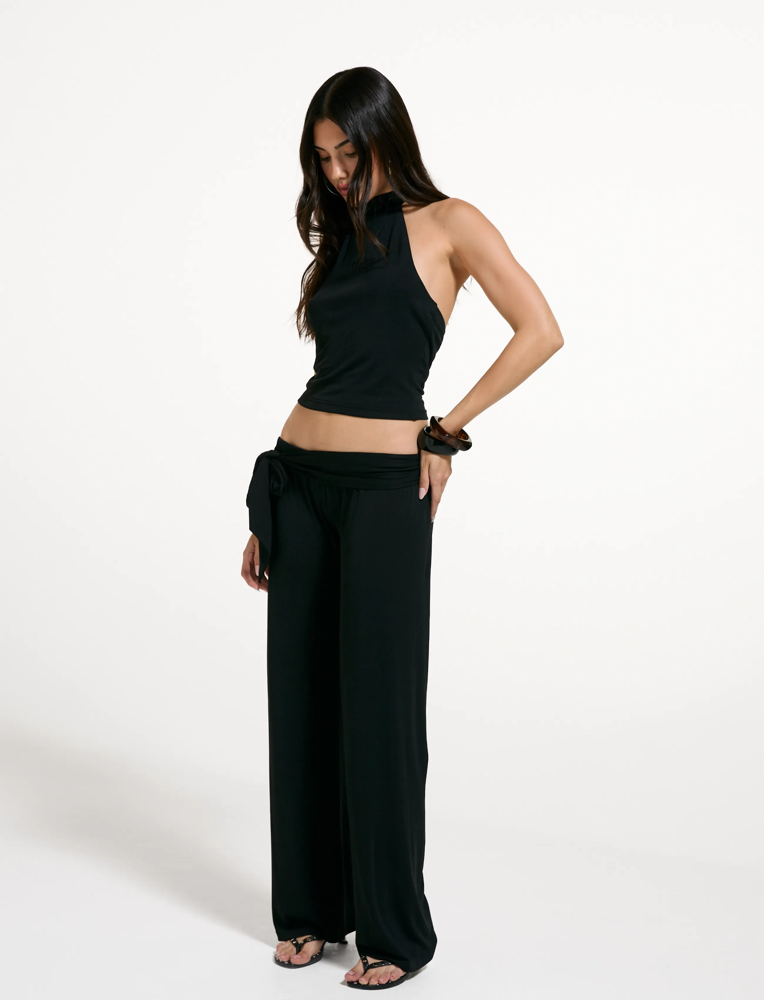 Juicy Couture - EMERSON BELTED STRAIGHT LEG PANT - black - 4