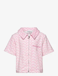 MINDY MONOGRAM TOWELLING SHORT SLEEVE SHIRT, Juicy Couture