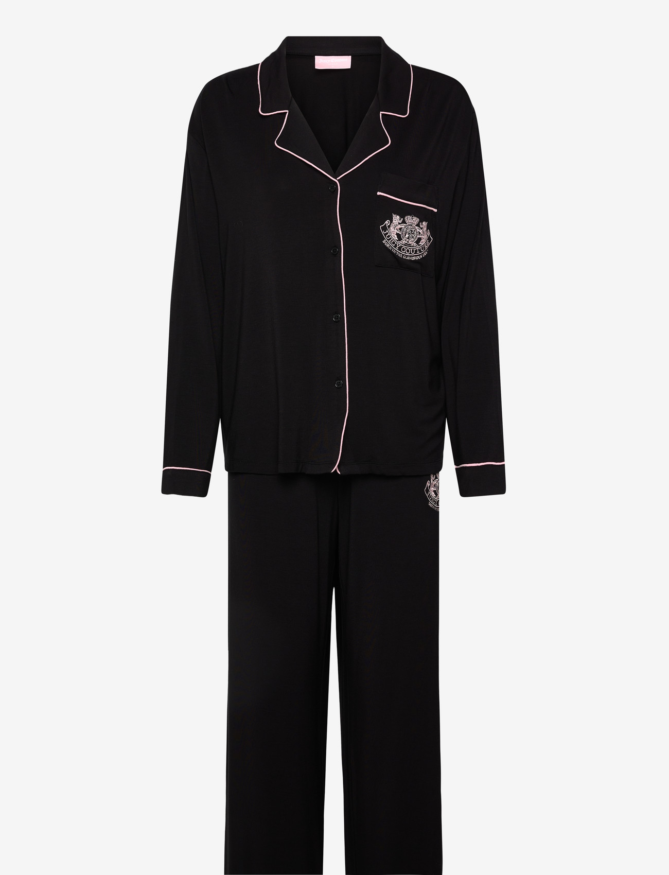 Juicy Couture - JUICY DOG CREST JERSEY SHIRT AND PYJAMA PANT SET - pidžaamad - black - 1