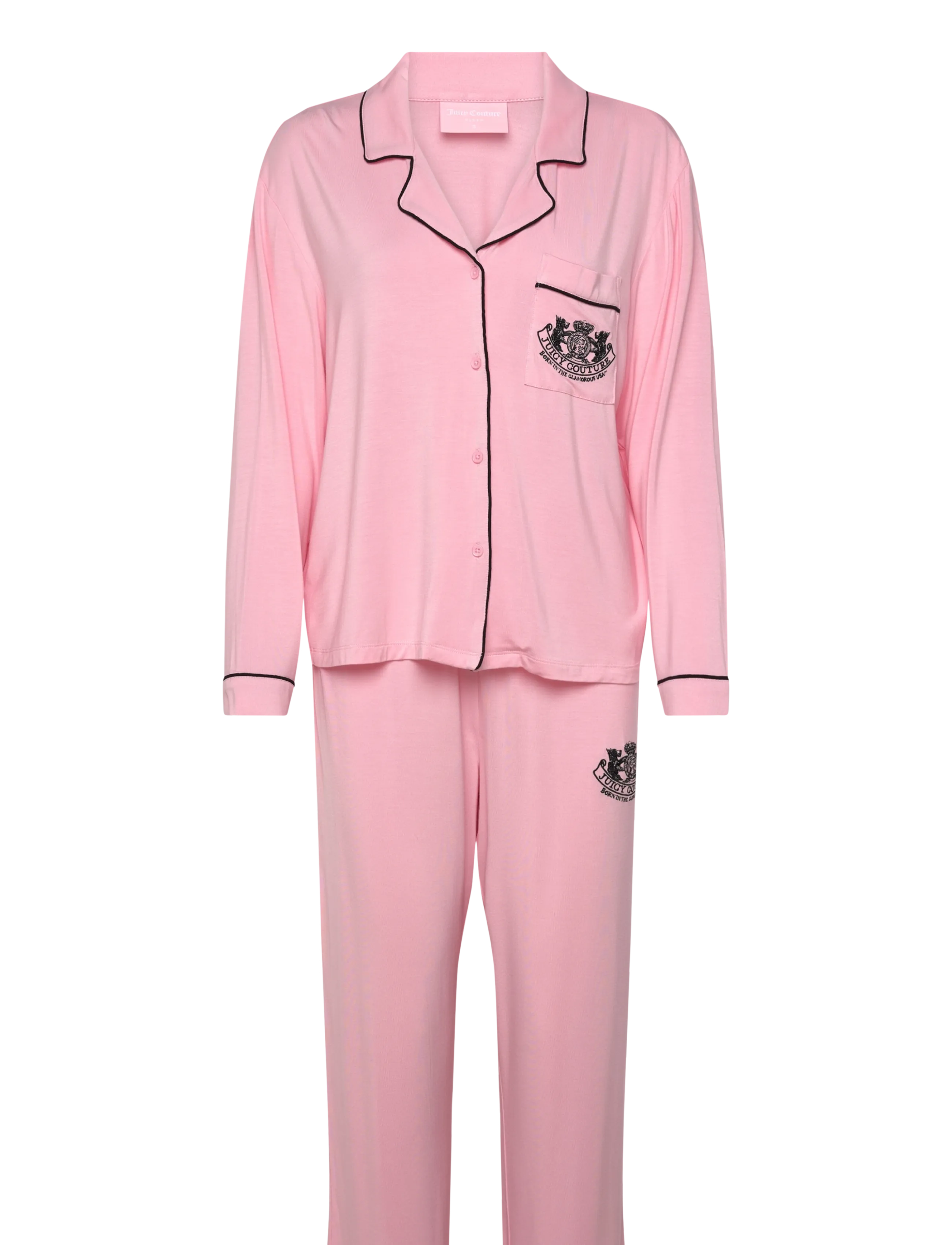 Juicy Couture DOG CREST JERSEY PYJAMA SET - Juicy Couture - JUICY PINK / pink/rose