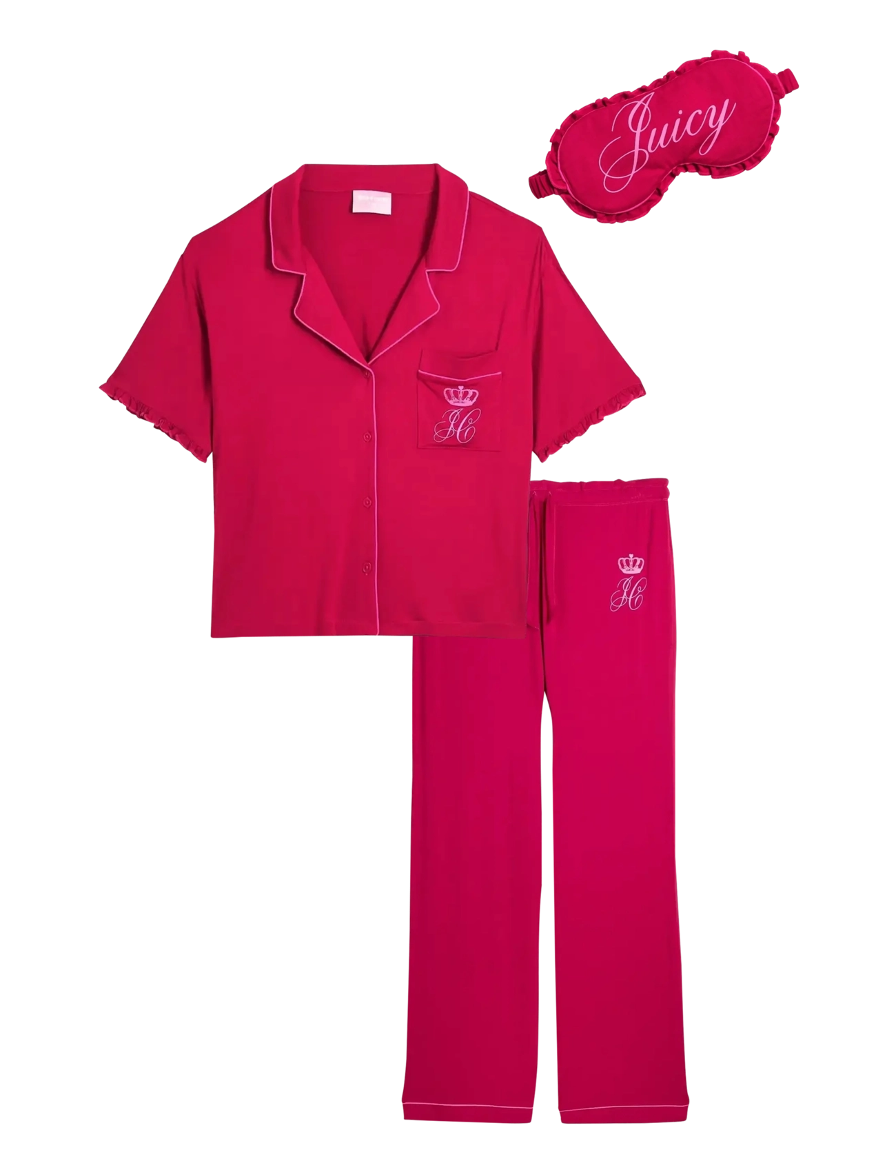 Juicy Couture JUICY CROWN FRILL PYJAMA SET  SCANDI SMU - Undertøj - PERSIAN RED / red