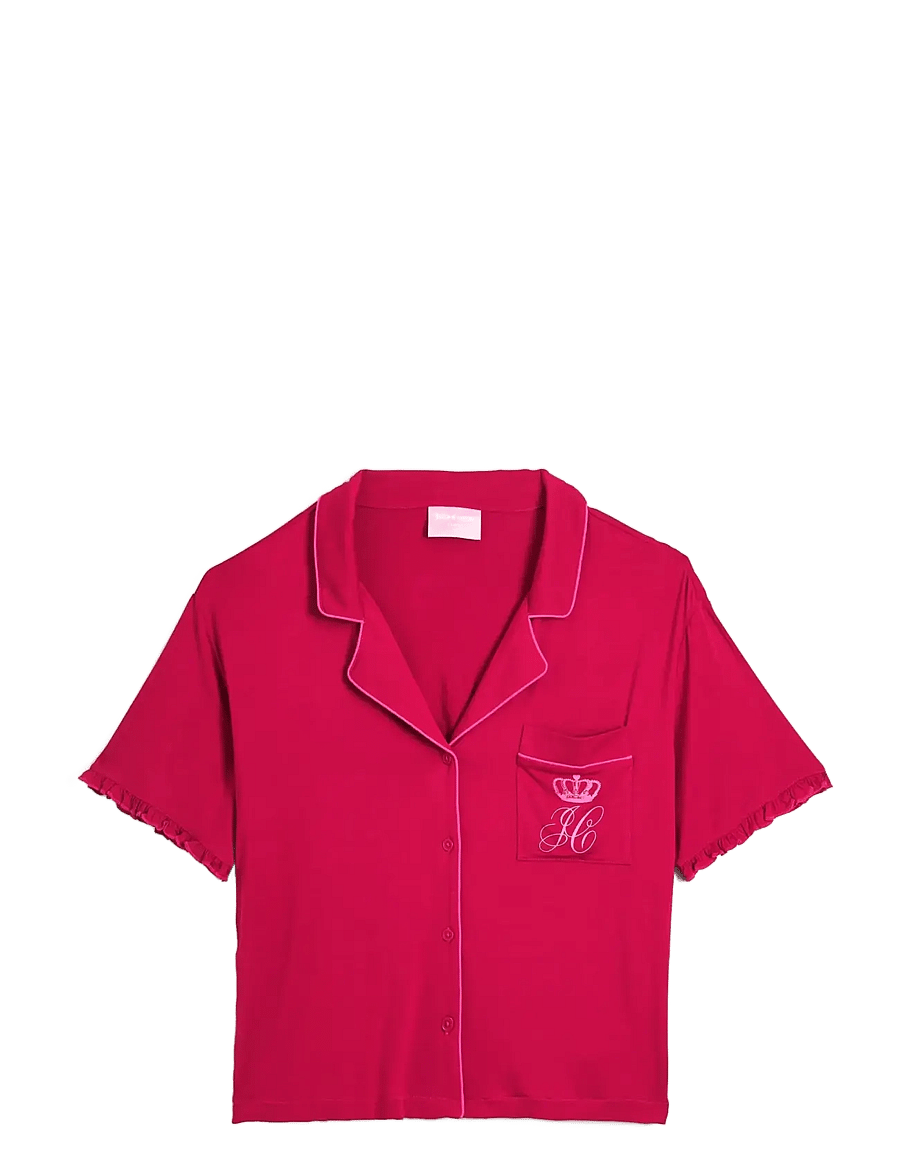 Juicy Couture - JUICY CROWN FRILL PYJAMA SET SCANDI SMU - pyjamas - persian red - 1