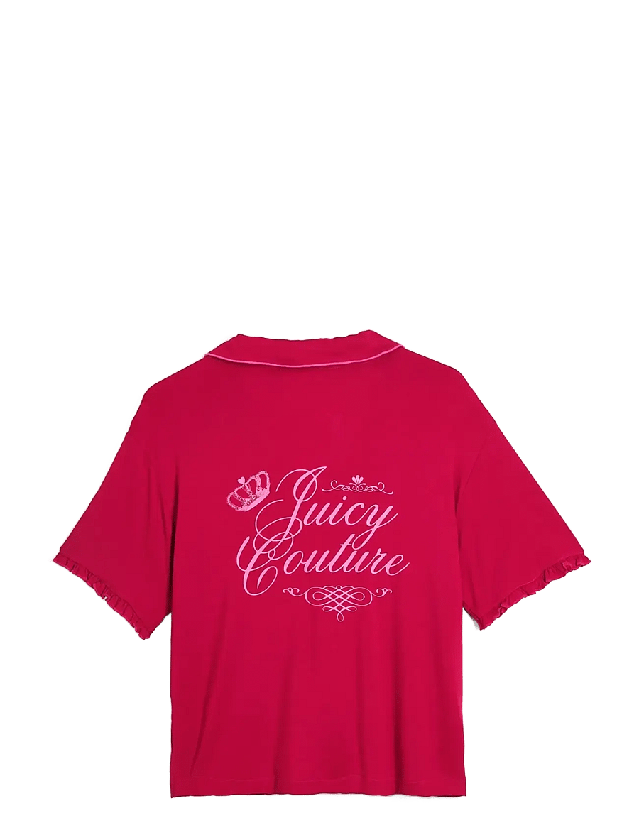 Juicy Couture - JUICY CROWN FRILL PYJAMA SET SCANDI SMU - pyjamas - persian red - 2