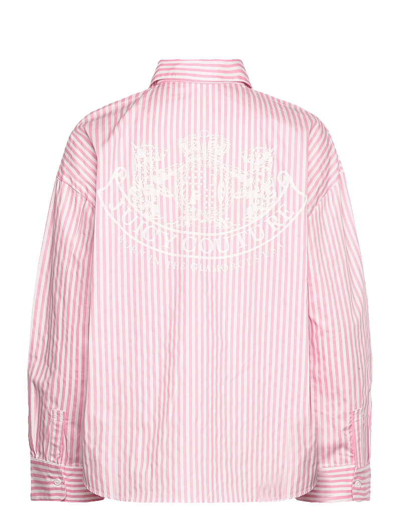 Juicy Couture - STRIPE DOG CREST BADGE SHIRT - pinstripe pink - 2