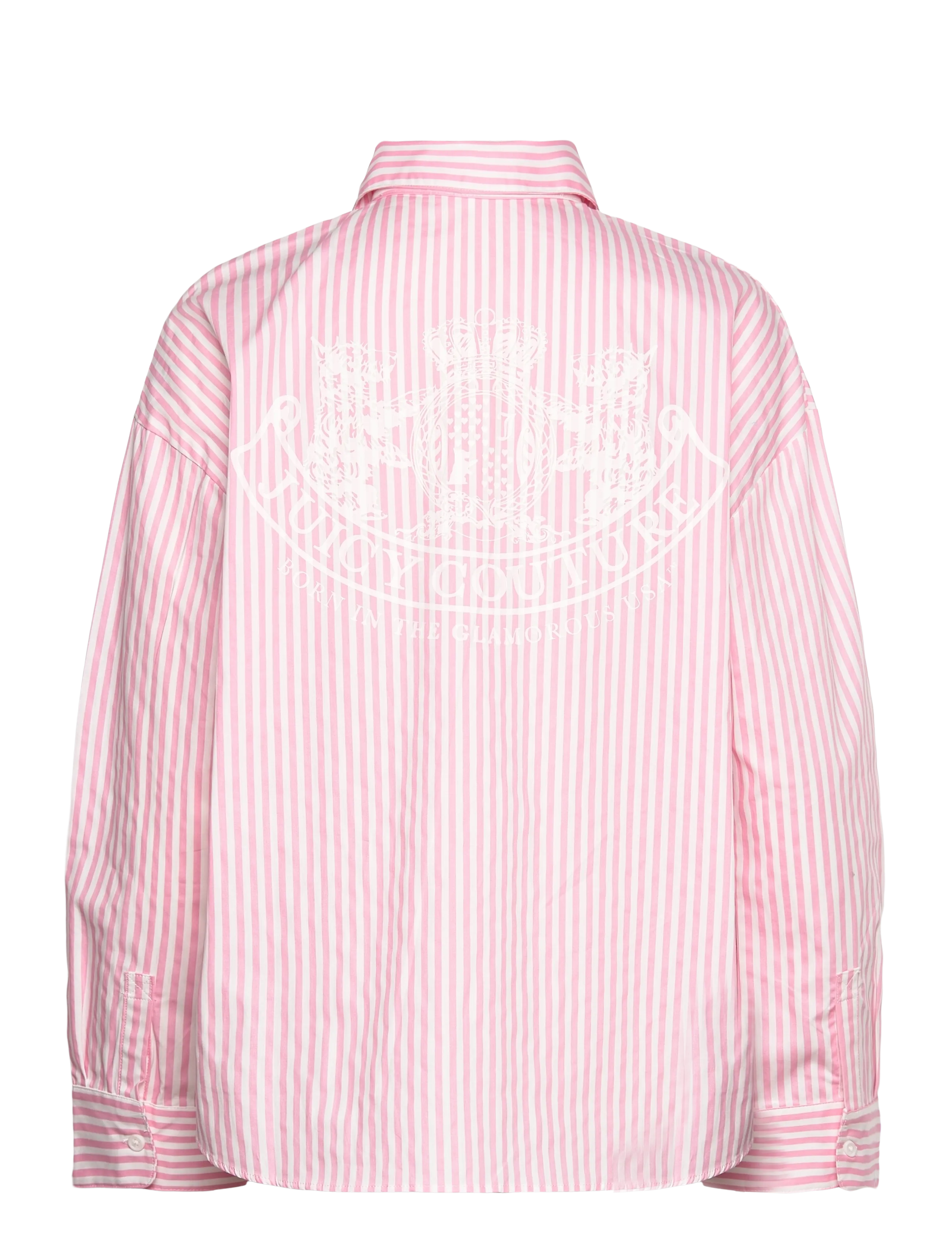 Juicy Couture - STRIPE DOG CREST BADGE SHIRT - langærmede skjorter - pinstripe pink - 2