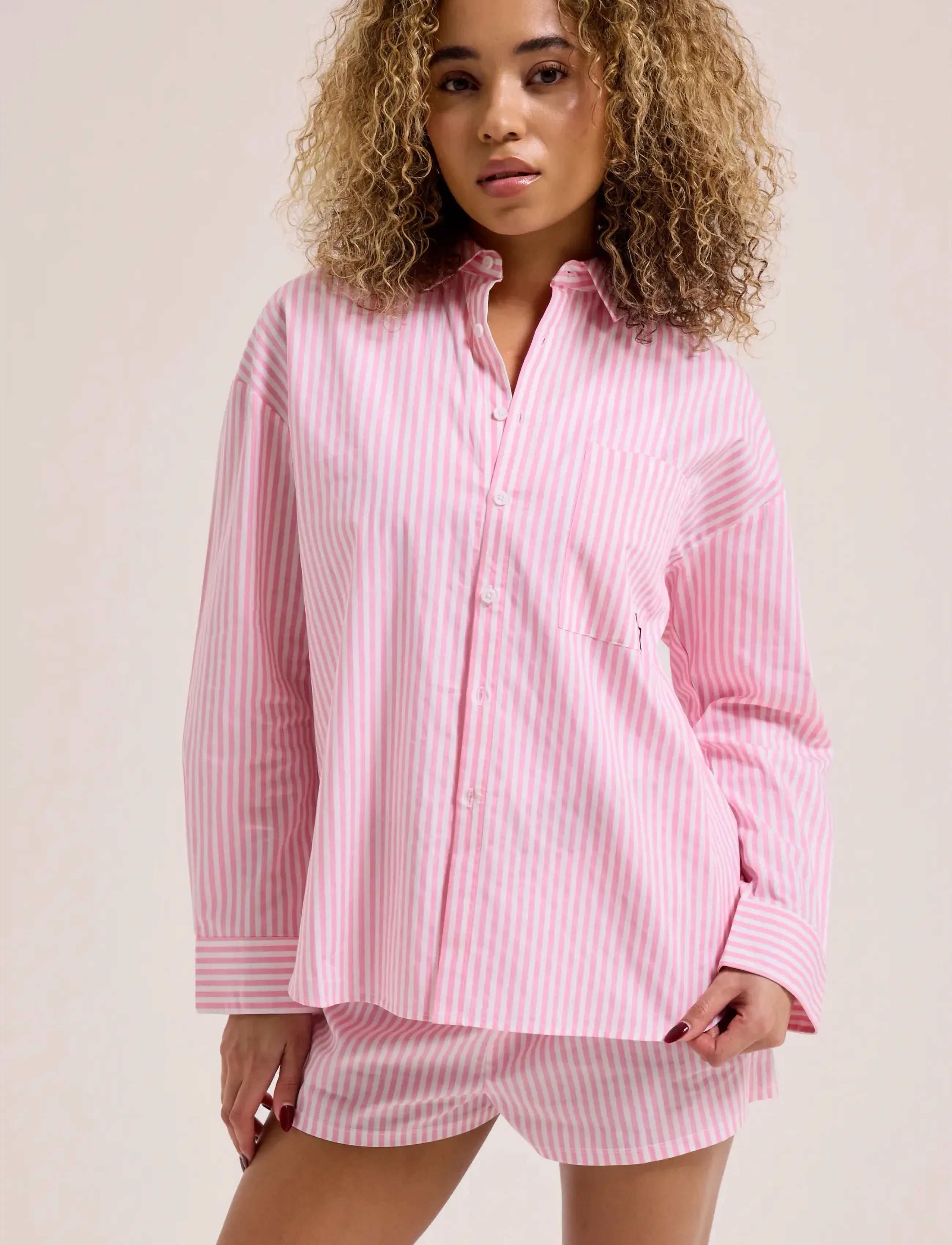 Juicy Couture - STRIPE DOG CREST BADGE SHIRT - langærmede skjorter - pinstripe pink - 3