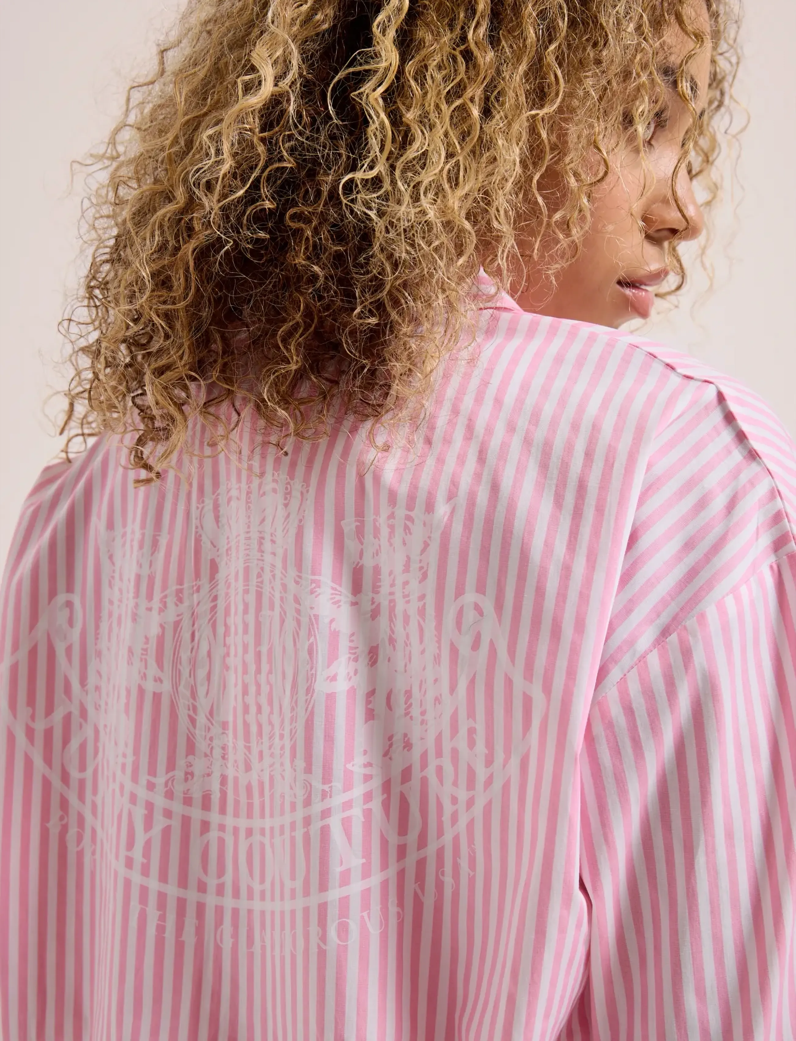 Juicy Couture - STRIPE DOG CREST BADGE SHIRT - langærmede skjorter - pinstripe pink - 5