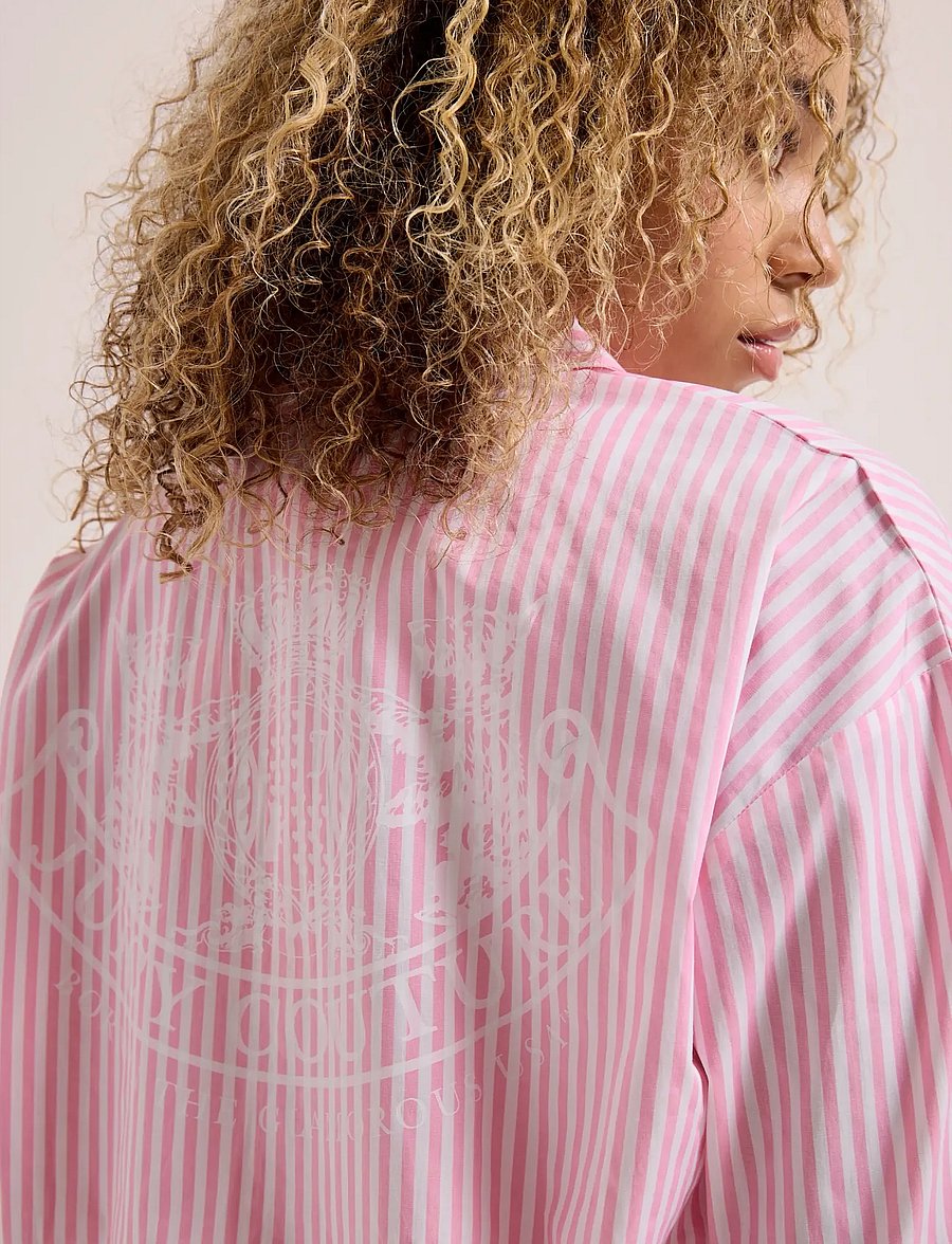 Juicy Couture - STRIPE DOG CREST BADGE SHIRT - langærmede skjorter - pinstripe pink - 5