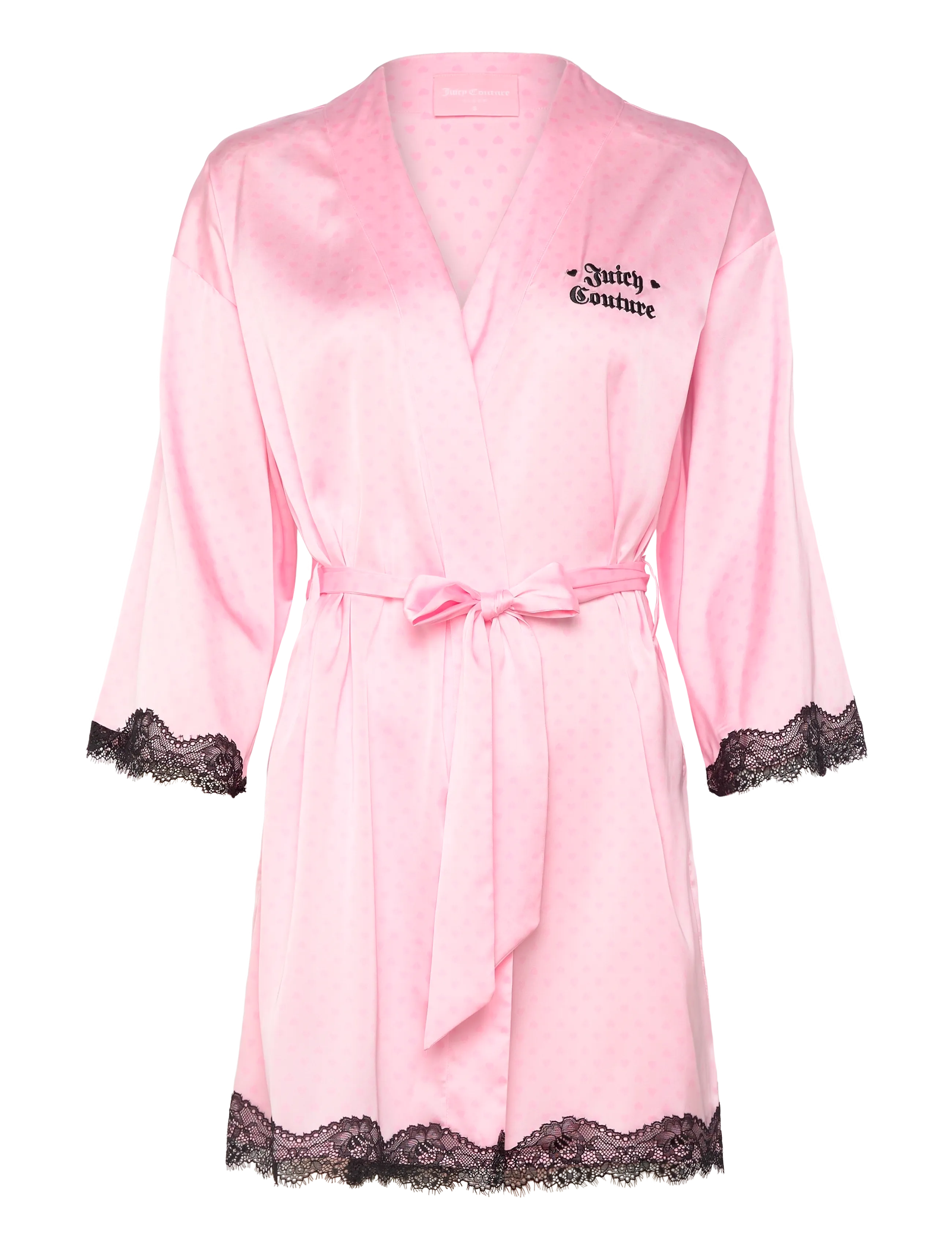 Juicy Couture LACE TRIM KIMONO ROBE - Juicy Couture - CHERRY BLOSSOM / pink/rose