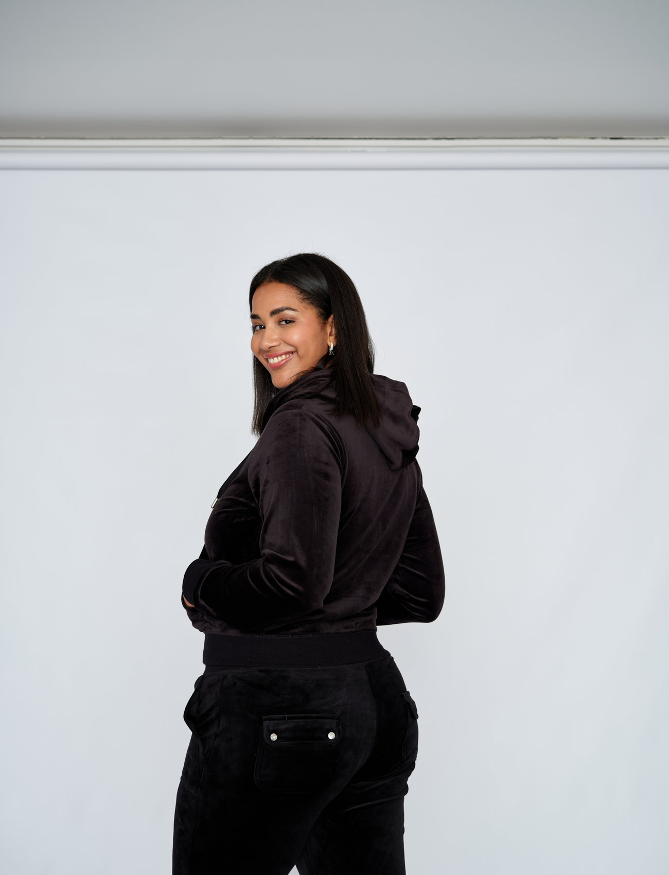 Robertson Klassisk Jacka Polyester Kvinna Svart Huvtröja 3