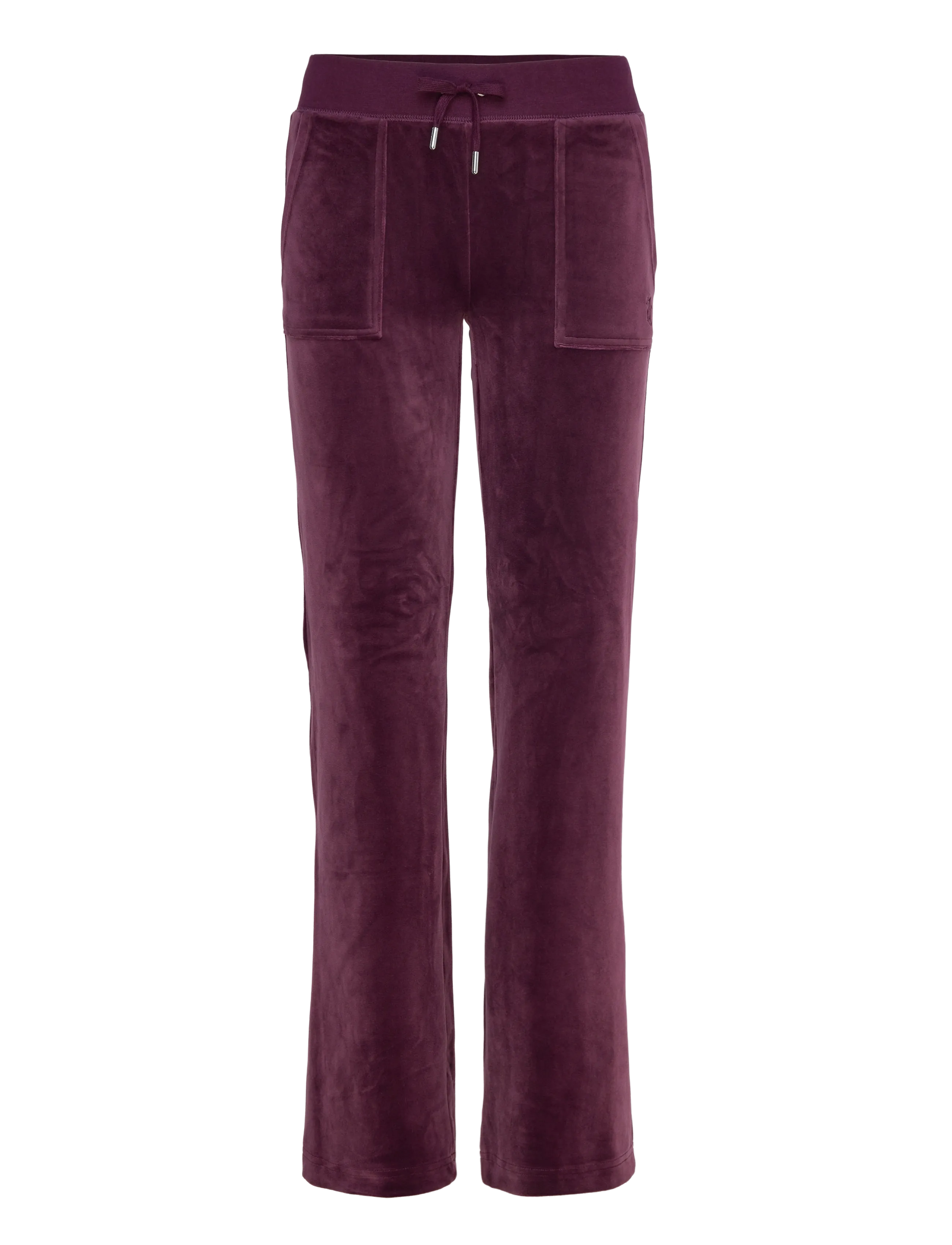 Juicy Couture Del Ray Pant, Kvinder, Velour Lommebukser, Bordeaux, Str: XXS