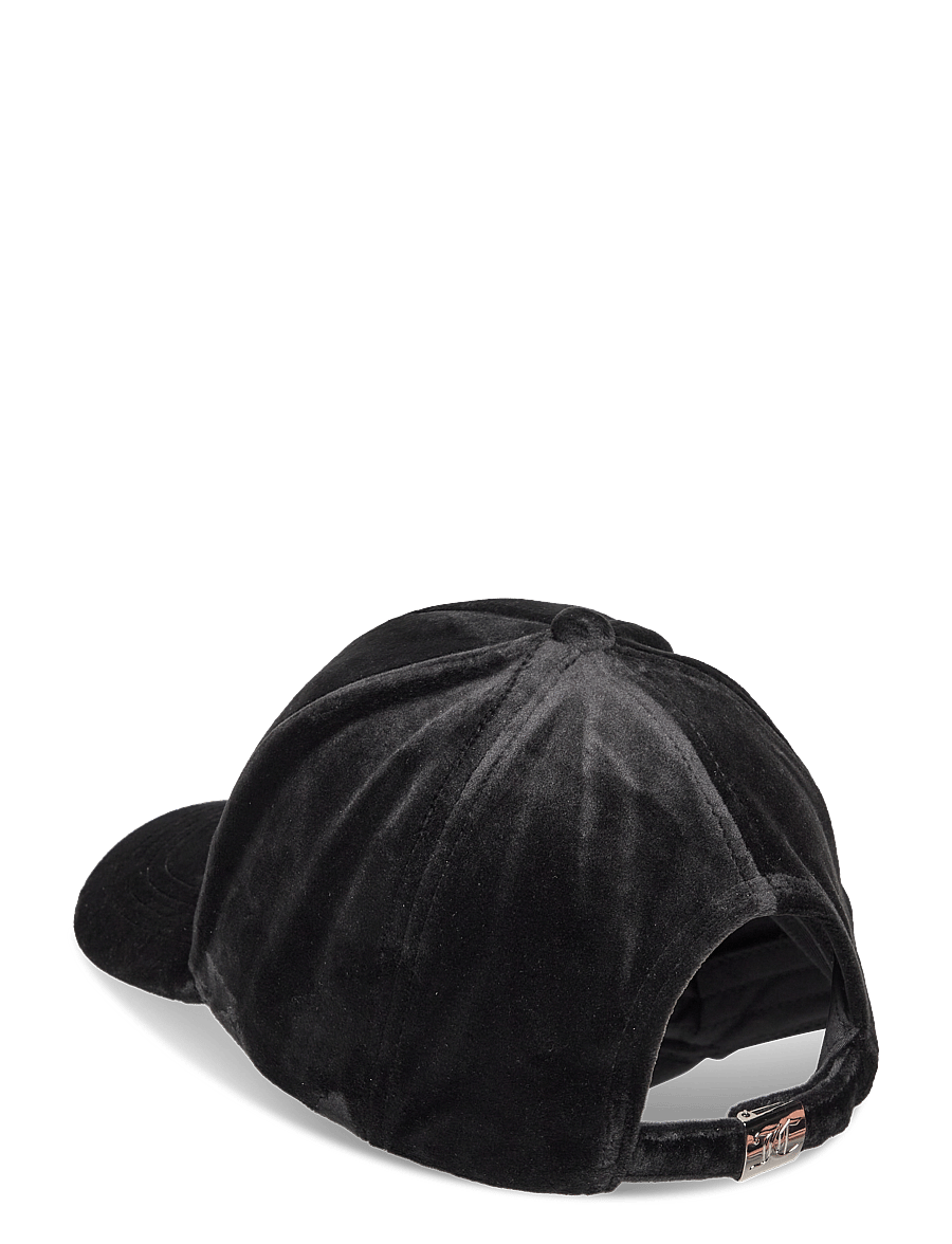 Juicy Couture - VERONICA VELOUR & DIAMANTE BASEBALL CAP - nokamütsid - black - 1