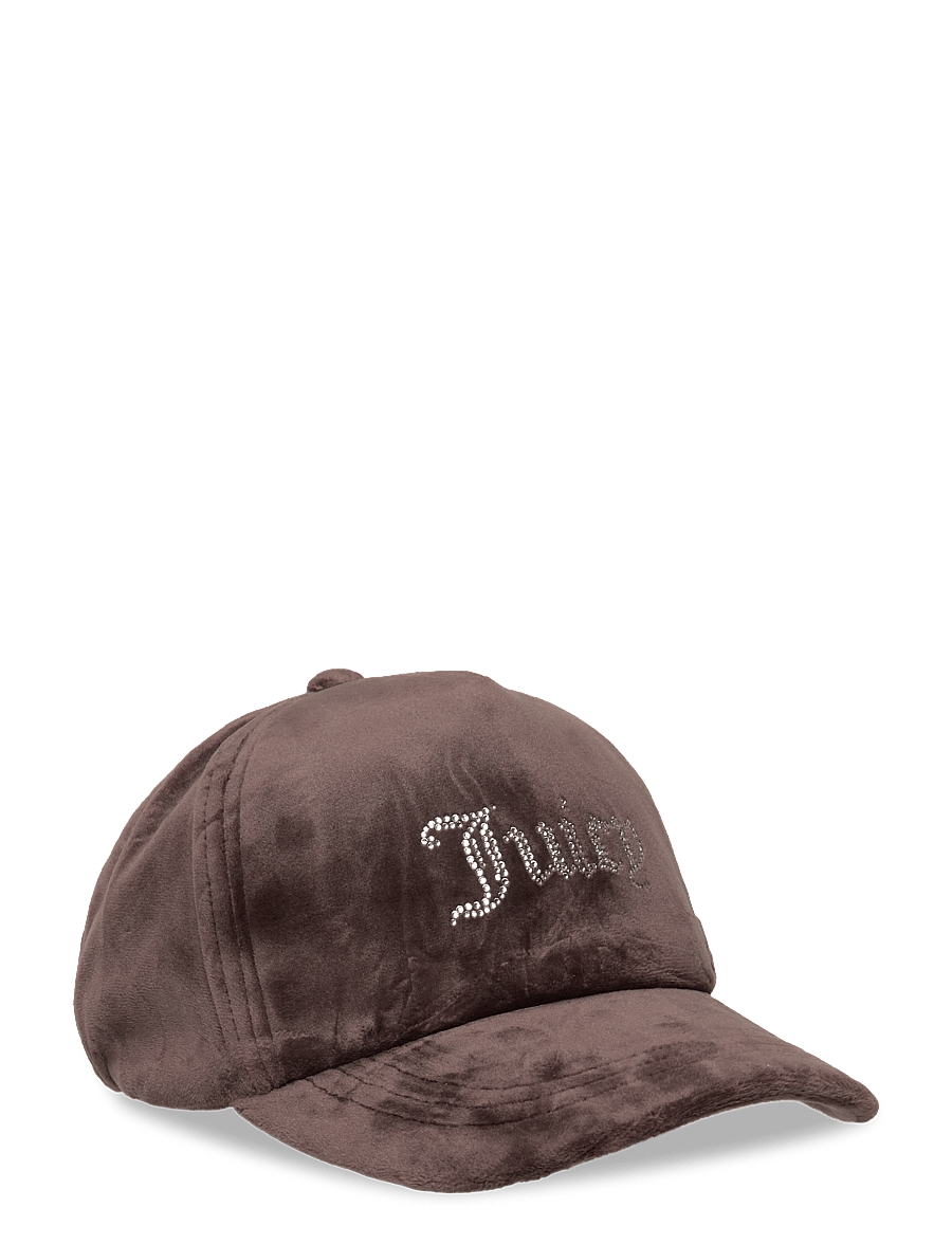 Juicy Couture - VERONICA VELOUR & DIAMANTE BASEBALL CAP - kasketter & caps - java - 0