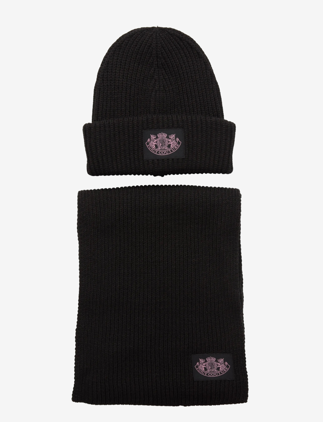 Juicy Couture - CHEETAH CREST SCARF / BEANIE SET - szaliki zimowe - black - 1