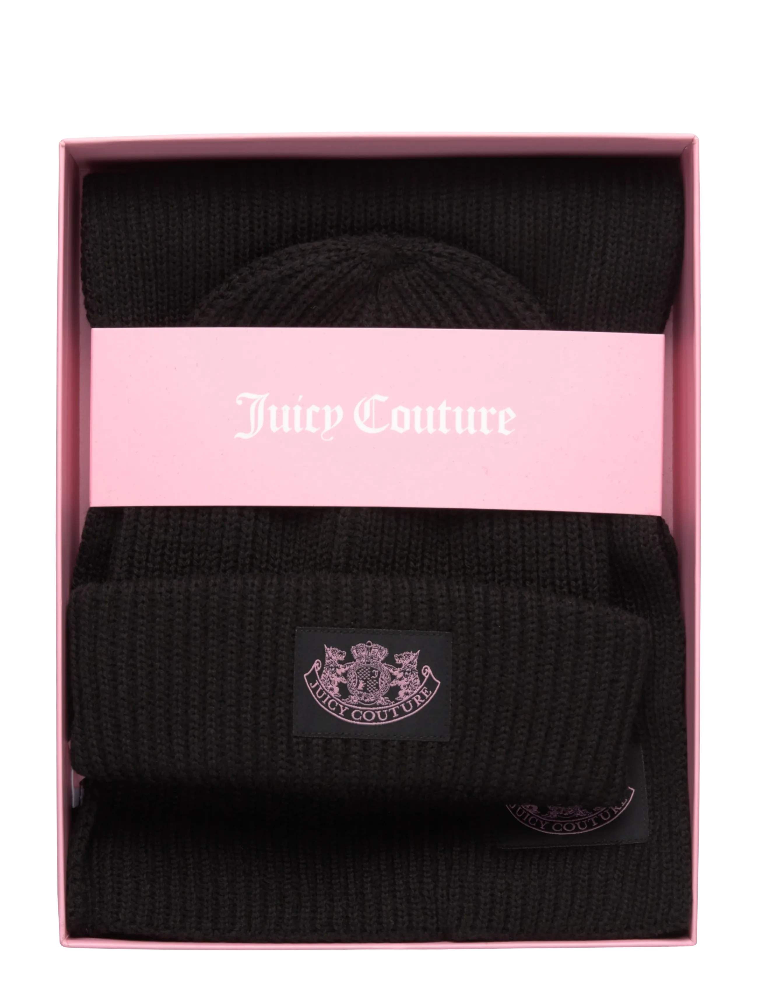 Juicy Couture - CHEETAH CREST SCARF / BEANIE SET - vetrartreflar - black - 4