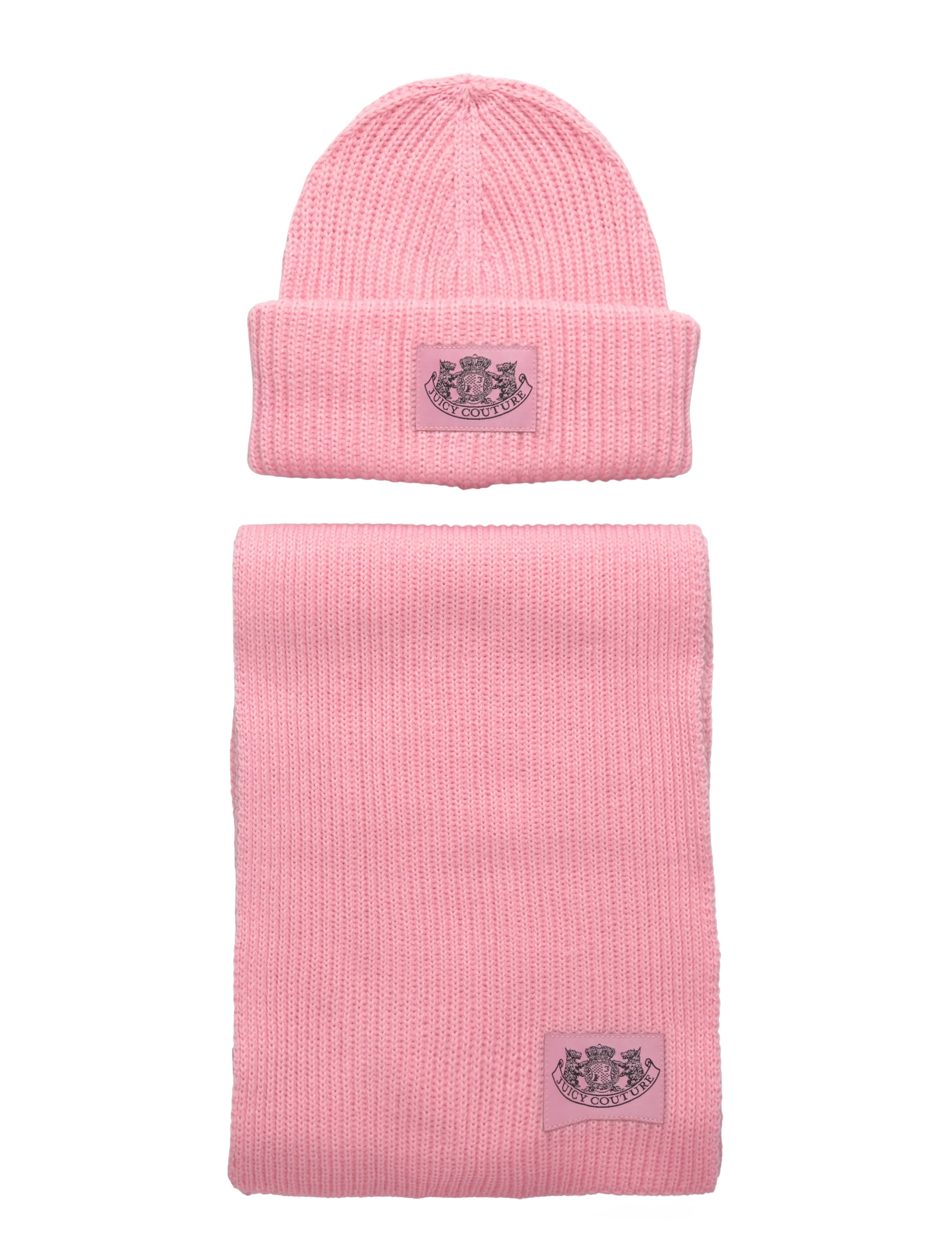 Juicy Couture CHEETAH CREST SCARF / BEANIE SET - Juicy Couture - JUICY PINK / pink/rose
