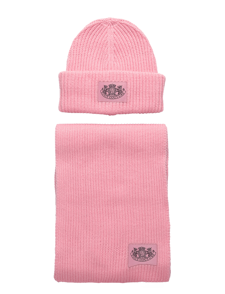Juicy Couture - CHEETAH CREST SCARF / BEANIE SET - talvesallid - juicy pink - 1