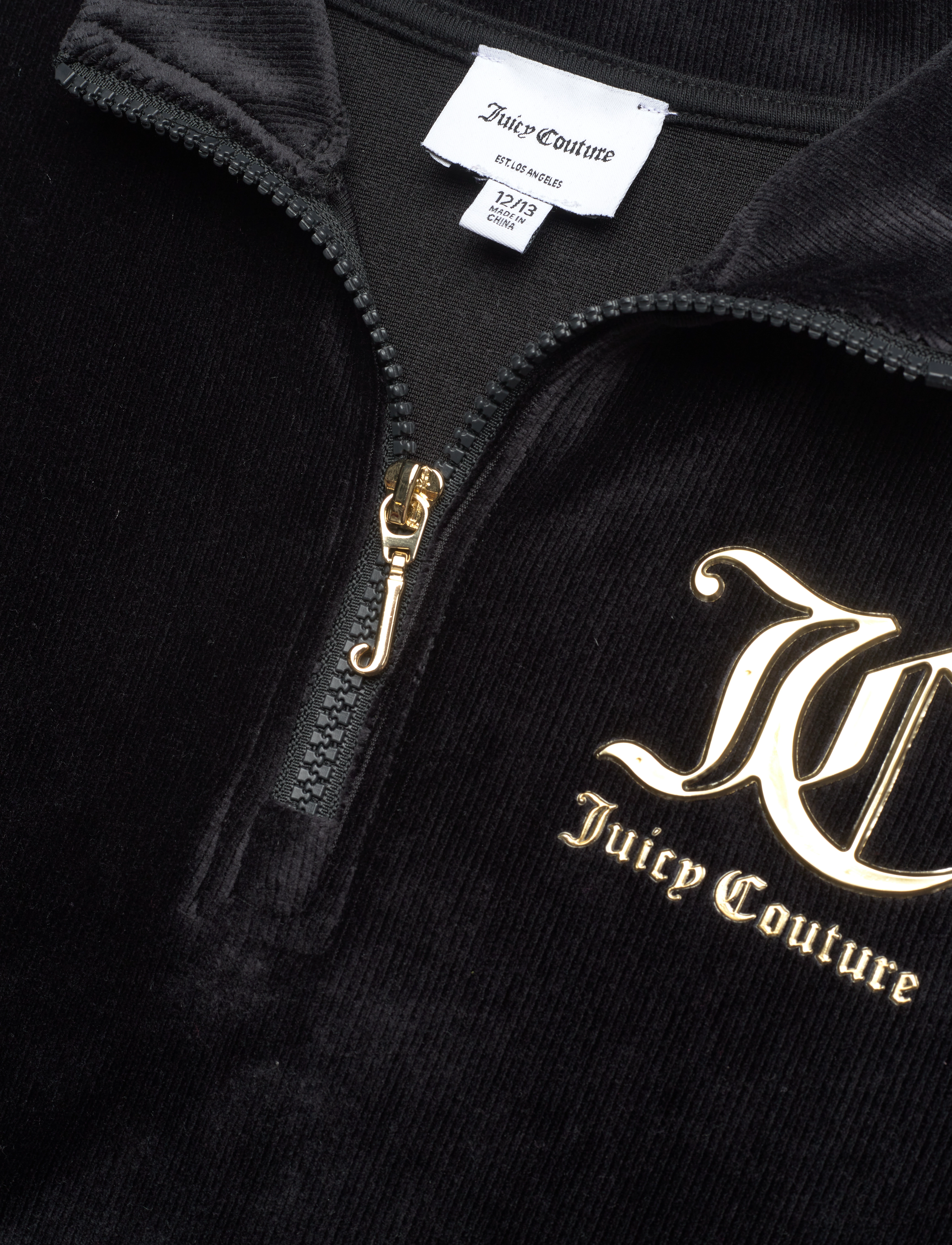 Juicy Couture - Juicy Corduroy Velour Quarter Zip - jet black - 2