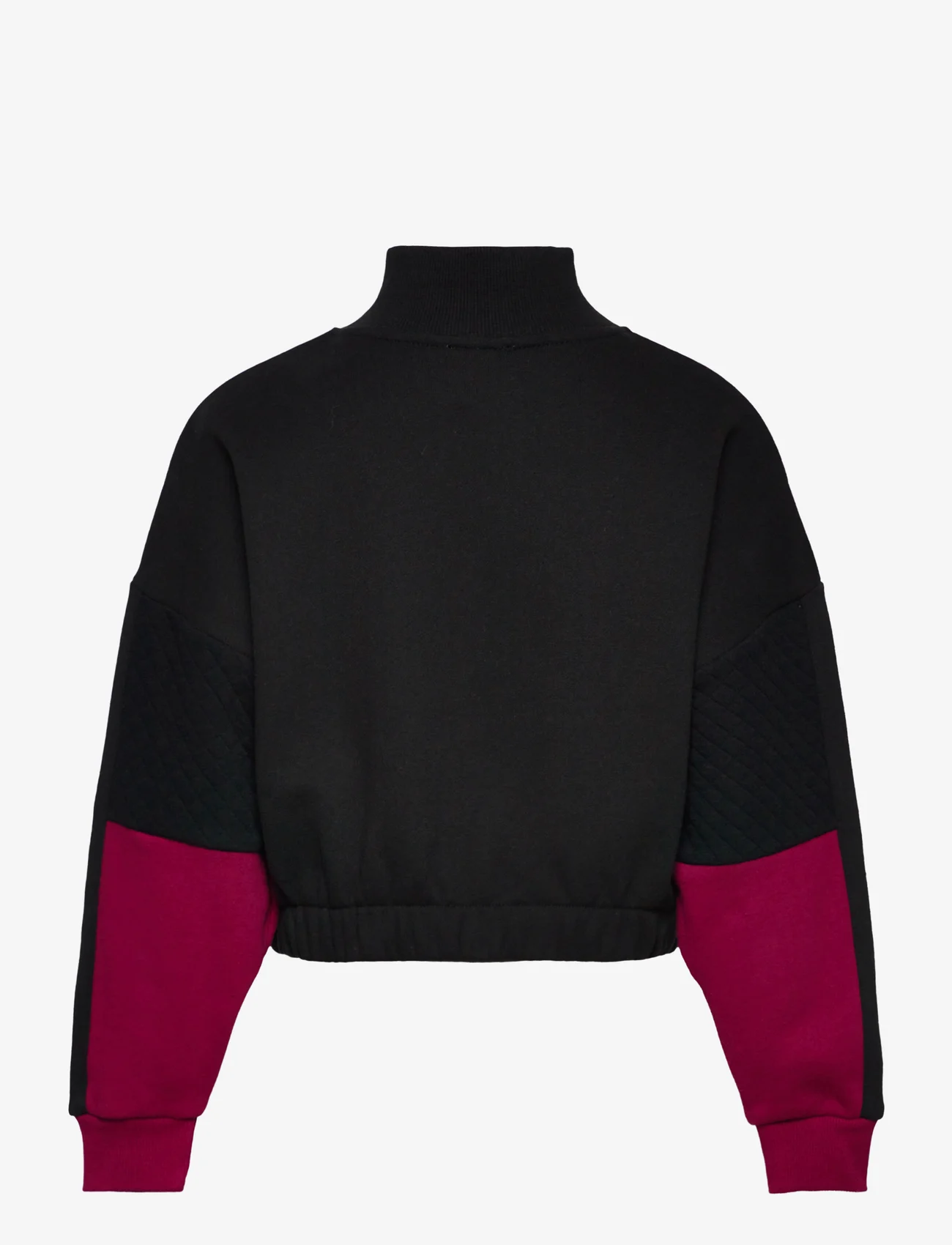 Juicy Couture - Boxy Crop Quarter Zip Funnel - sweatshirts - black - 1