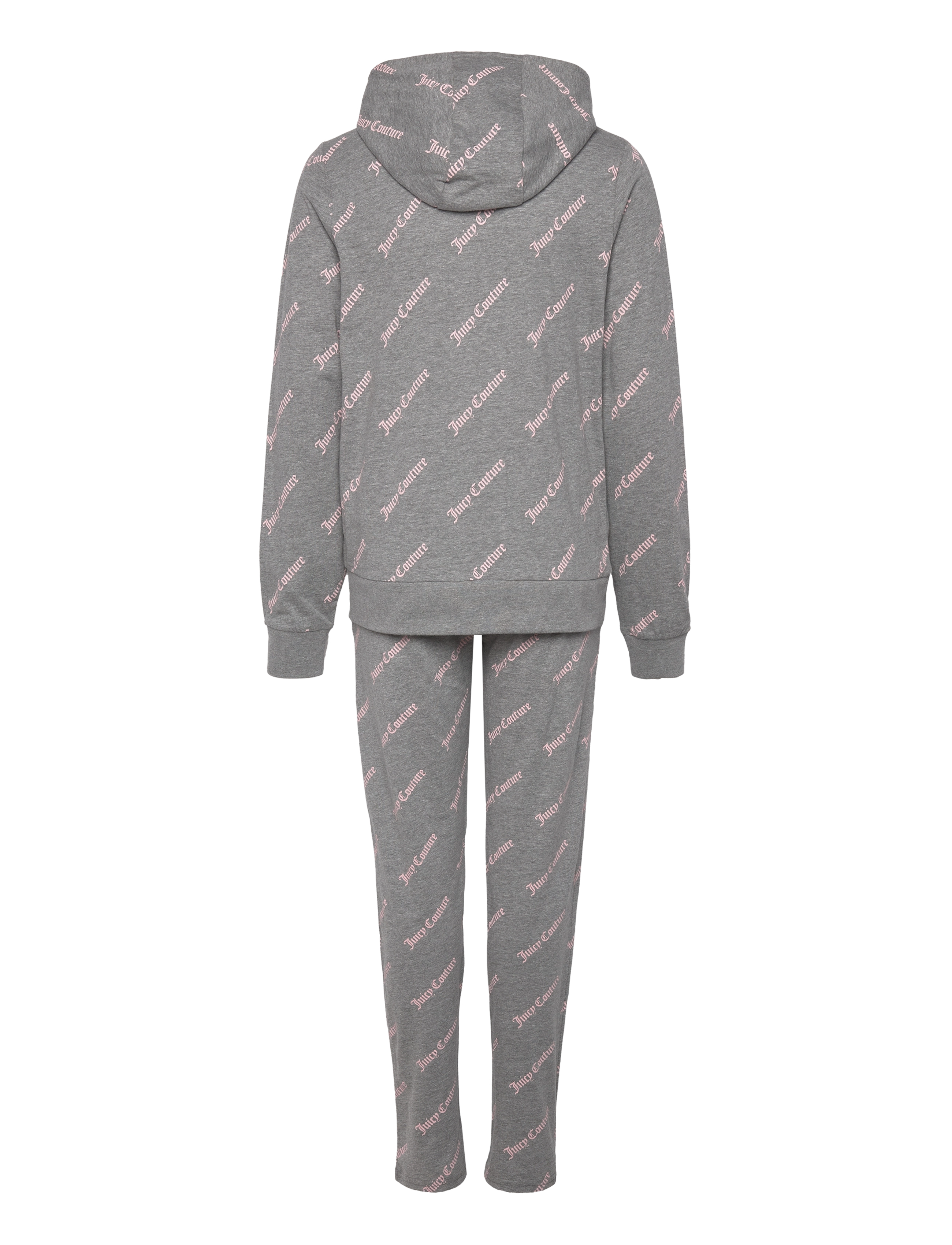 Juicy Couture - Juicy AOP Zip Hoodie Jersey Lounge Set - smoke grey marl - 1