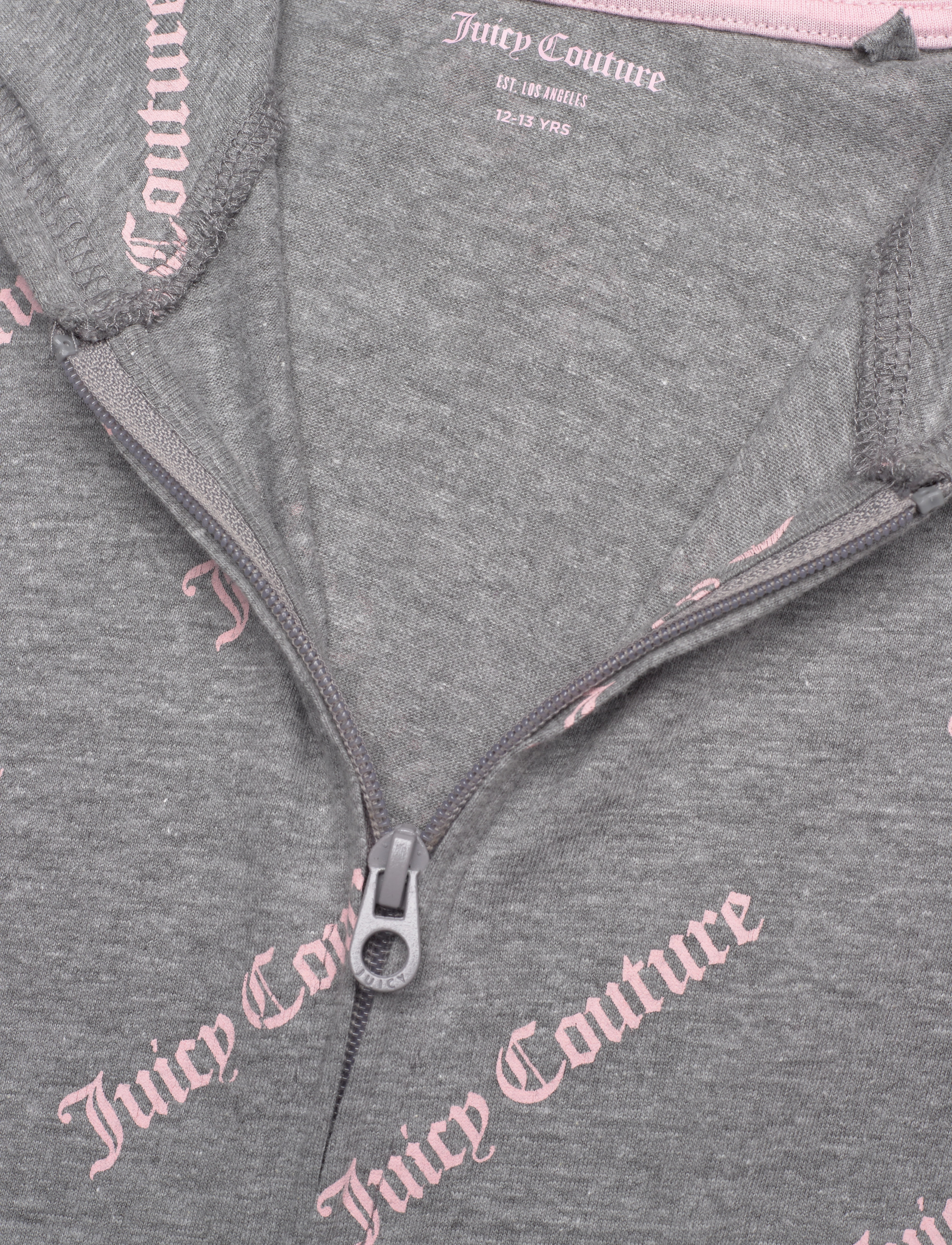 Juicy Couture - Juicy AOP Zip Hoodie Jersey Lounge Set - smoke grey marl - 4