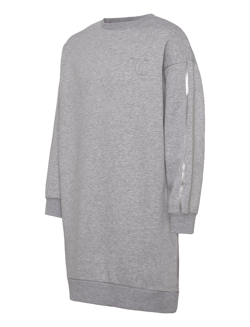 Juicy Couture - Juicy Stripe Crew Dress BB - langärmelige freizeitkleider - pearl grey marl - 2