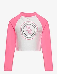 Juicy Couture - Raglan Colour Block LS Tee - langermede t-skjorter - summer neon pink - 0