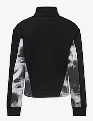 Juicy Couture - Marbel Print Panel Quarter Zip Funnel BB - sweatshirts - black - 1