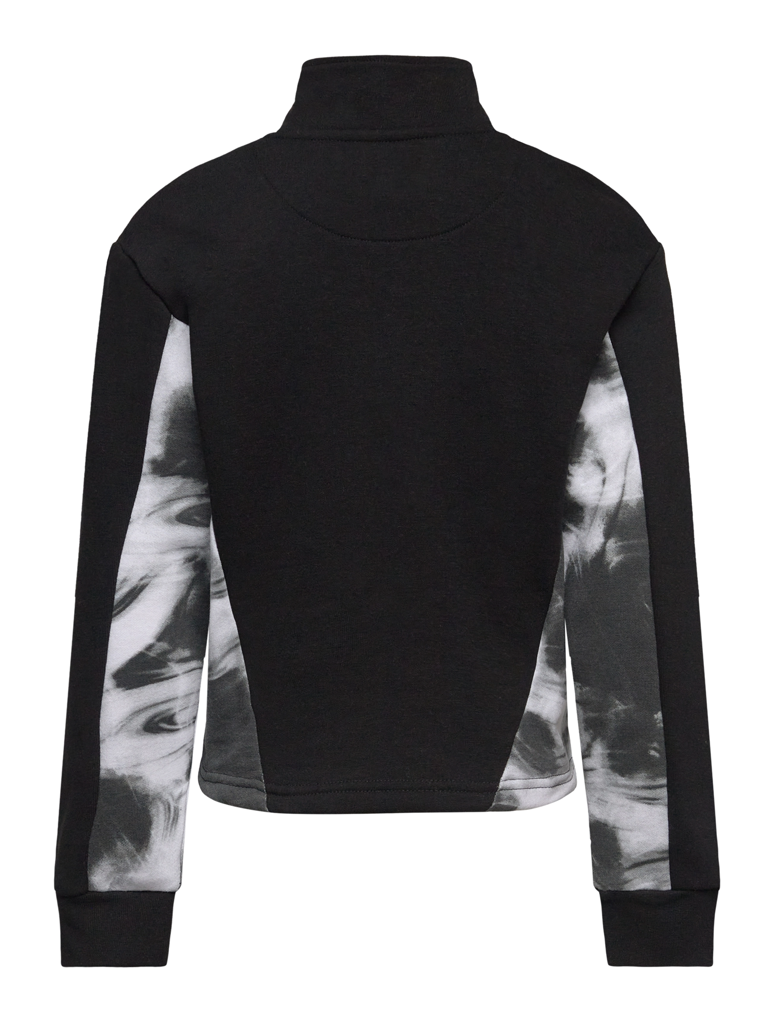 Juicy Couture - Marbel Print Panel Quarter Zip Funnel BB - black - 1