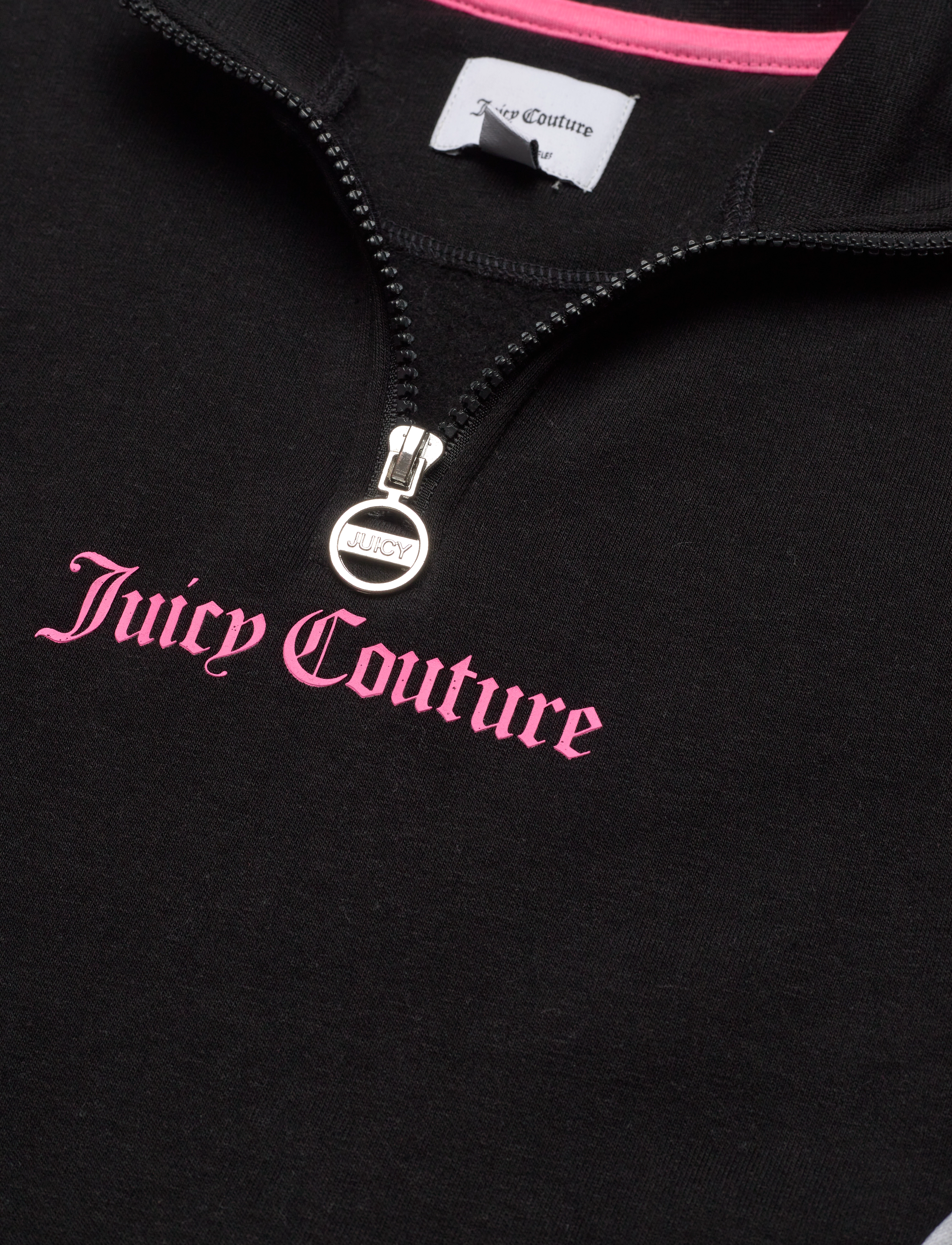 Juicy Couture - Marbel Print Panel Quarter Zip Funnel BB - black - 2