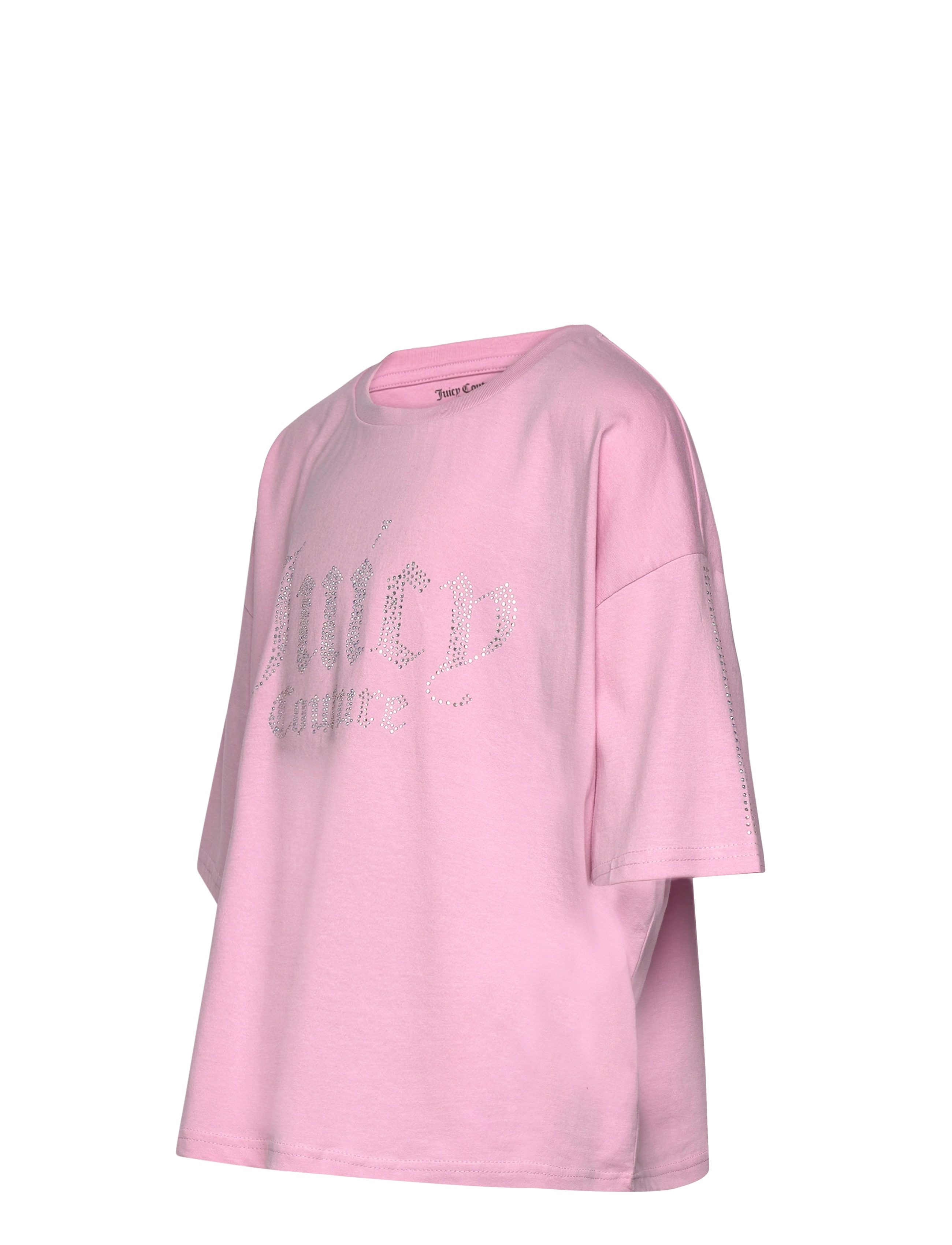 Juicy Couture - Diamante Crop Boxy Tee - pinky lilac sachet - 2