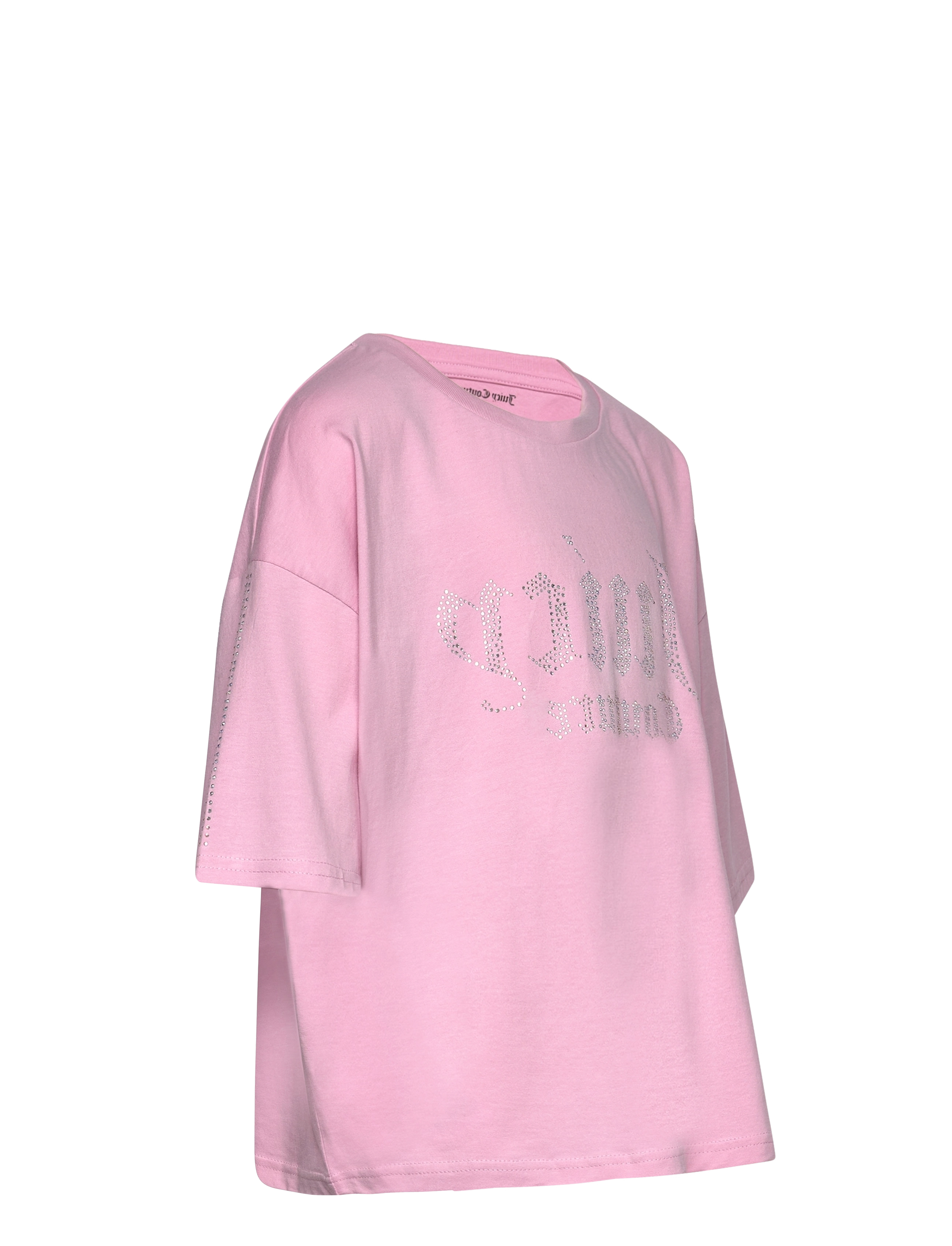 Juicy Couture - Diamante Crop Boxy Tee - pinky lilac sachet - 3